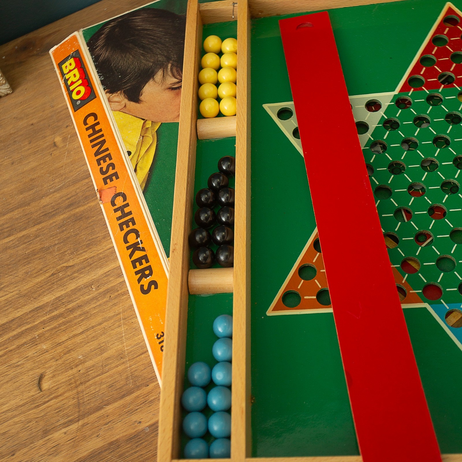 Vtg Chinese Checkers Brio of Sweden Kina Spelet Excellent Condition 1970s