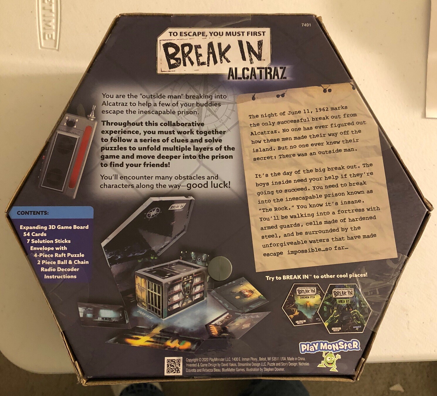 Playmonster Break In Alcatraz Escape Game Ages 10+ 1-6 Players