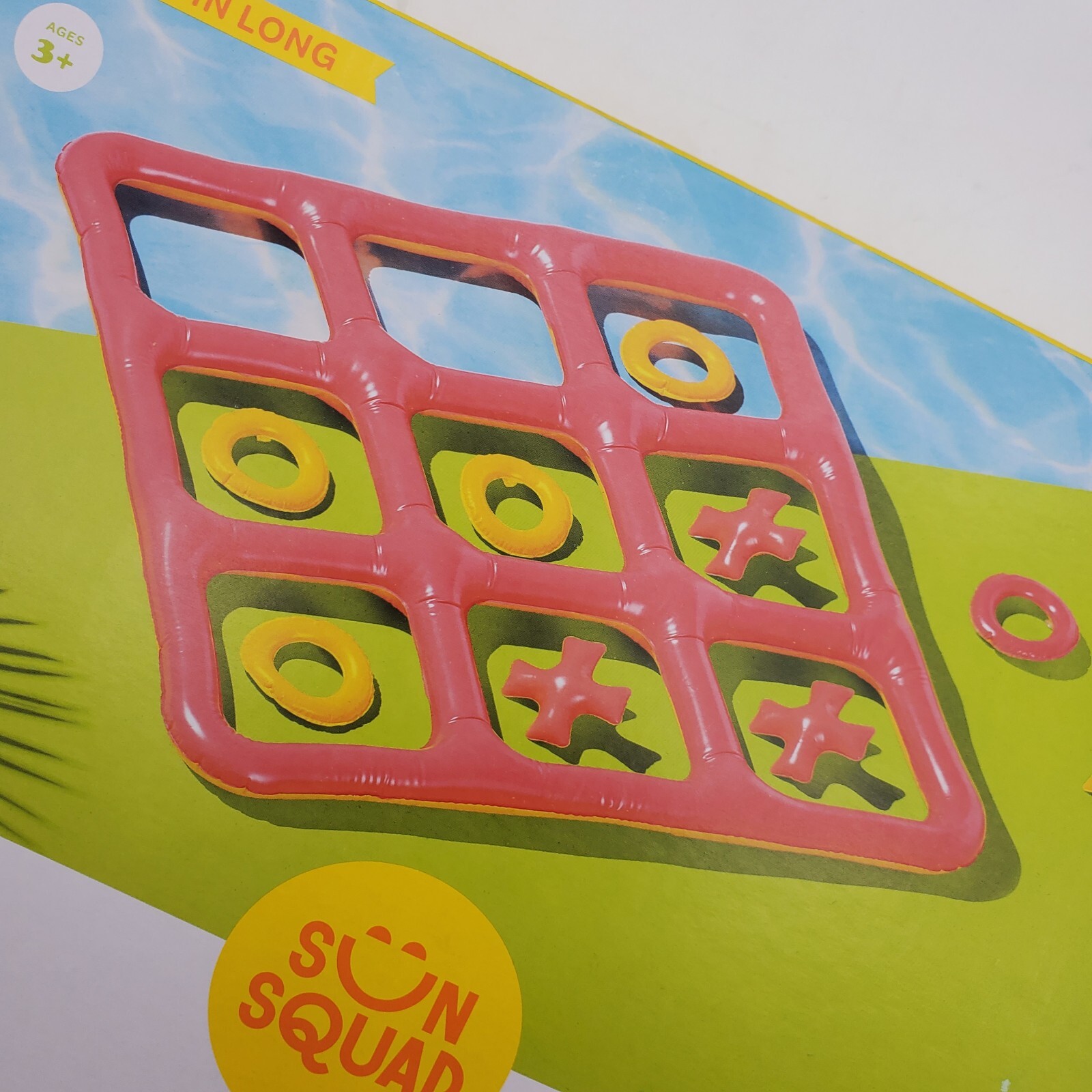 Sun Squad Inflatable Pool Game Tic Tac Toe 3 Foot 10 Inches NIB Beach Summer