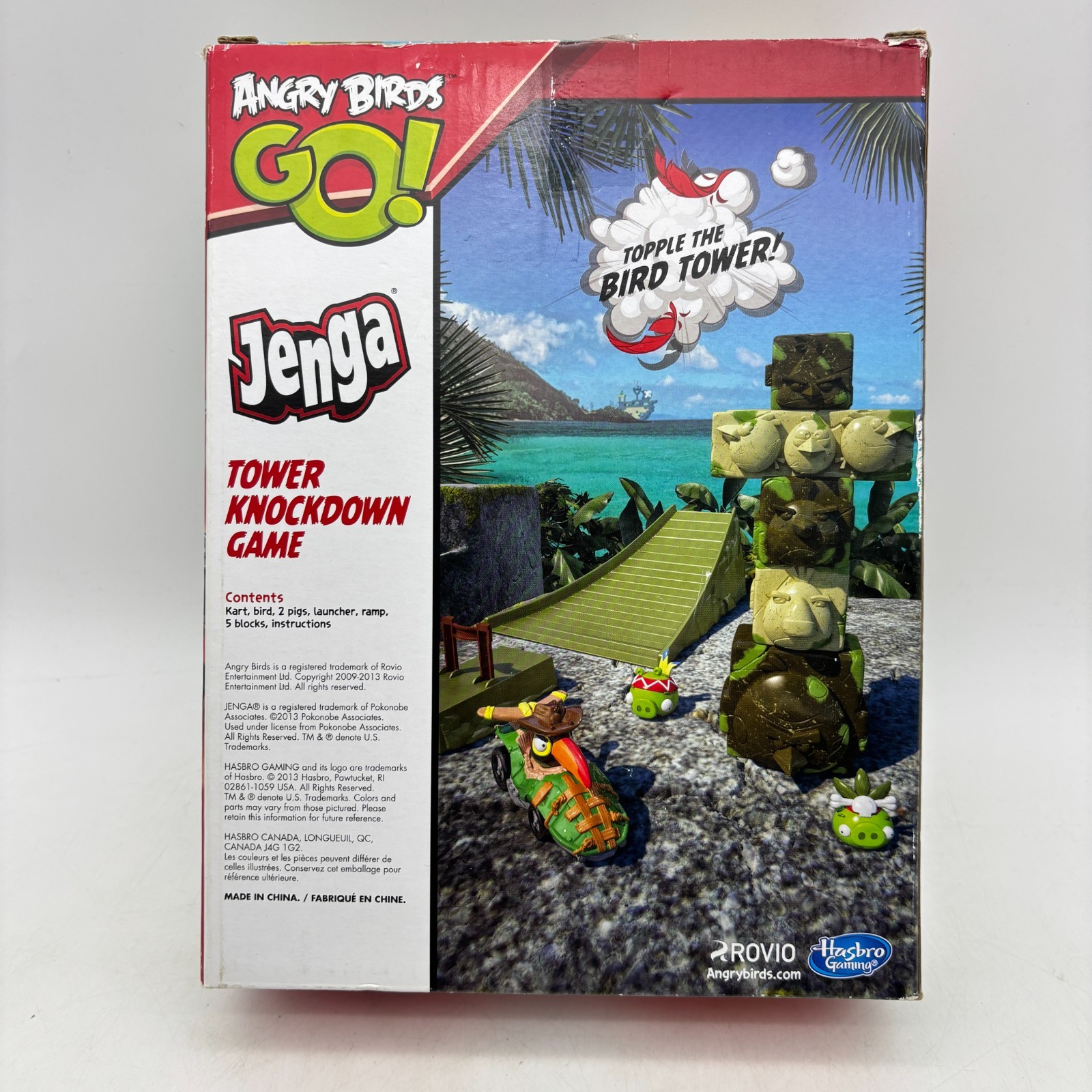 Angry Birds Go Jenga Tower Knockdown Game 99% COMPLETE Hasbro Gaming 2013 Rovio