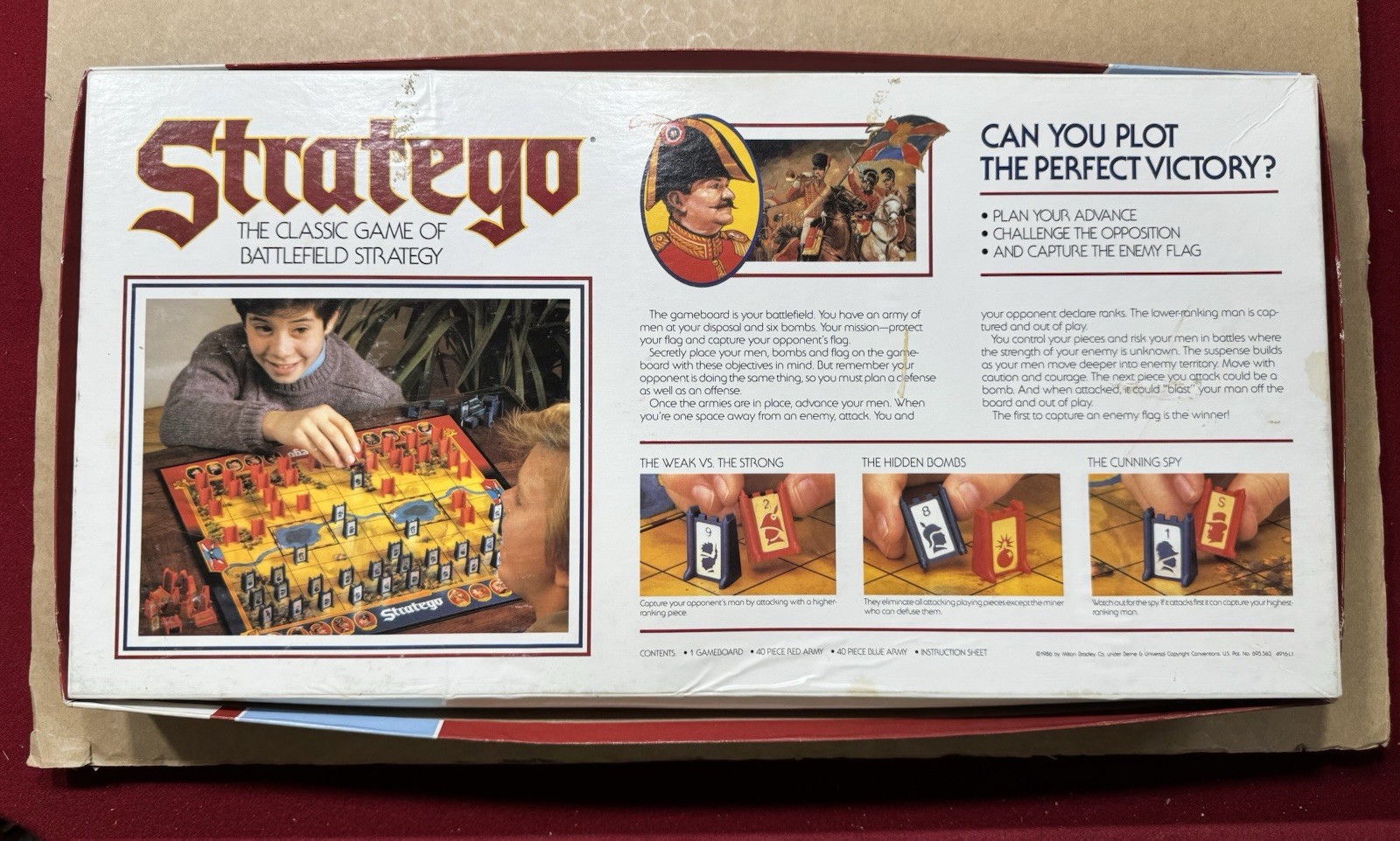Stratego Battlefield Strategy Board Game Complete 4916 Milton Bradley 1986 Vtg