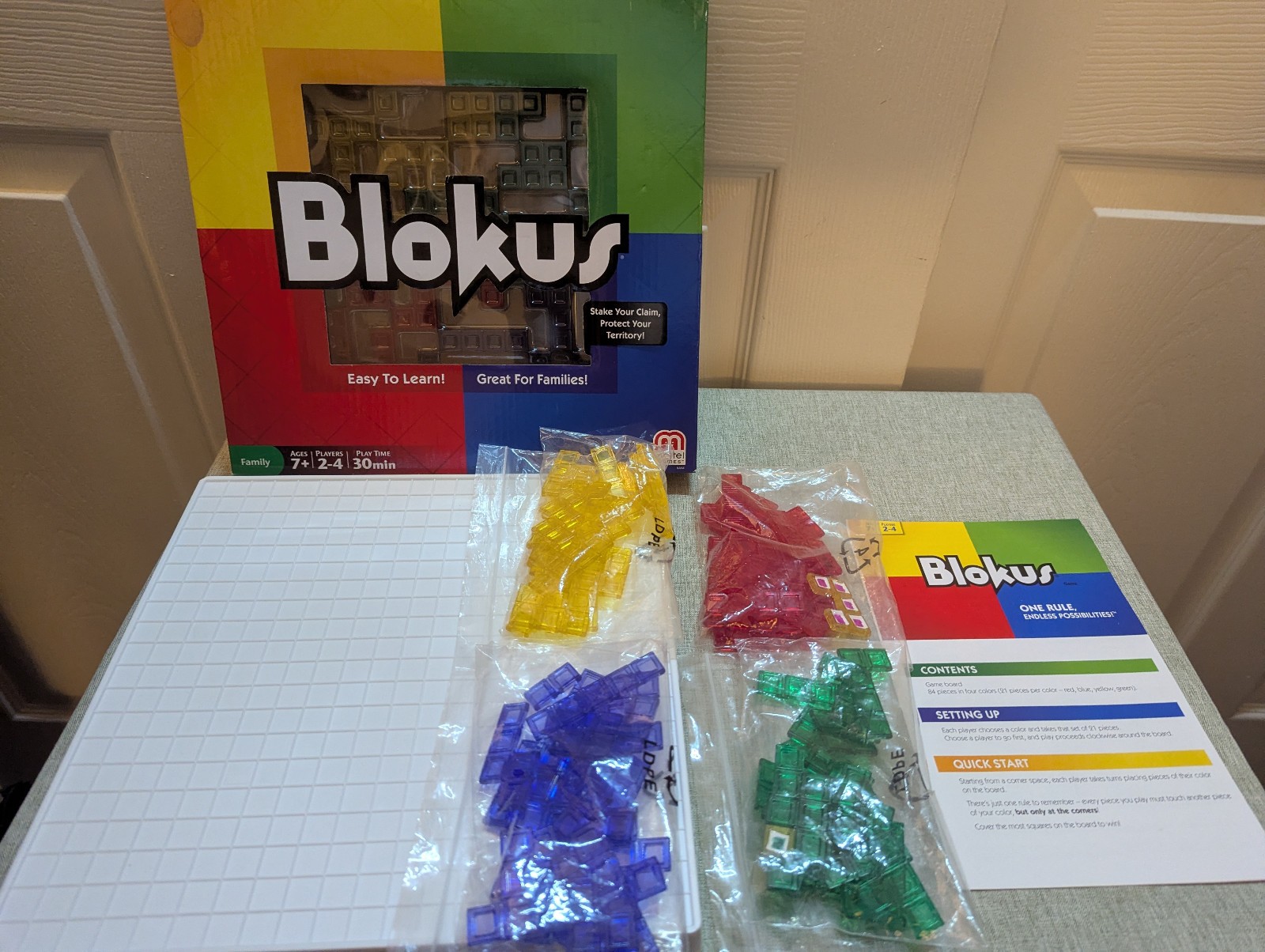 Mattel 2013 BLOKUS Tile Strategy Board Game Complete 2 Replaced Pieces SEE PICS