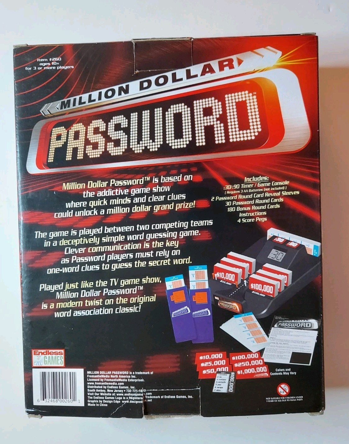 Million Dollar Password Card Game Family Game Ages 10 And Up 3+ Players sealed