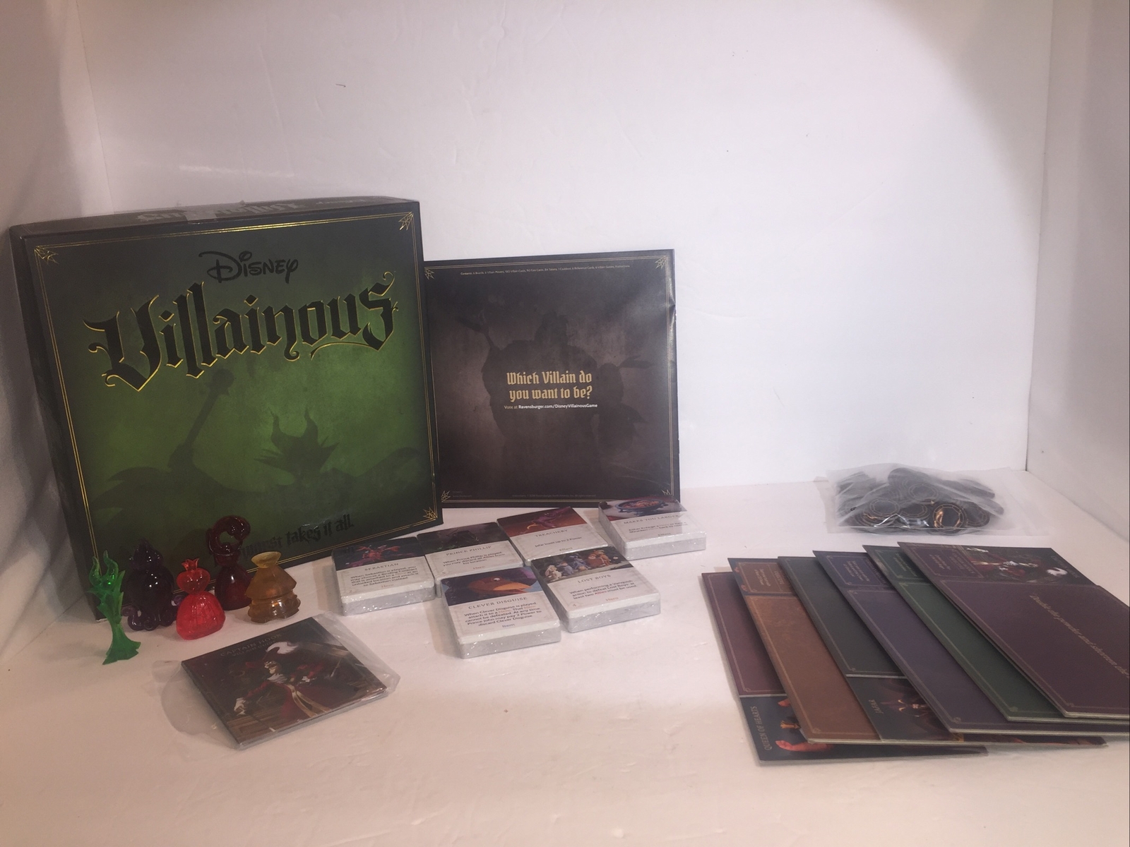 Disney Villanous 2018 Villains Board Game + Wicked To The Core Expansion