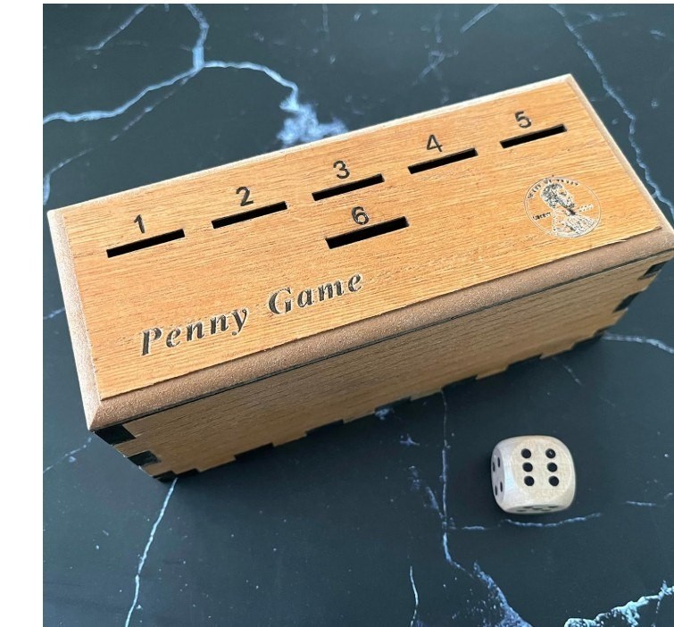 CBLKUS Penny Game, Family Fun Board Game, Drop Game Wood Box for 2-6 Players new
