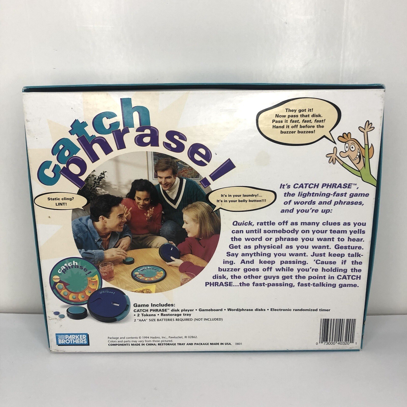 Catch Phrase Board Game Parker Brothers Vintage 1994 Works Missing 2 Discs