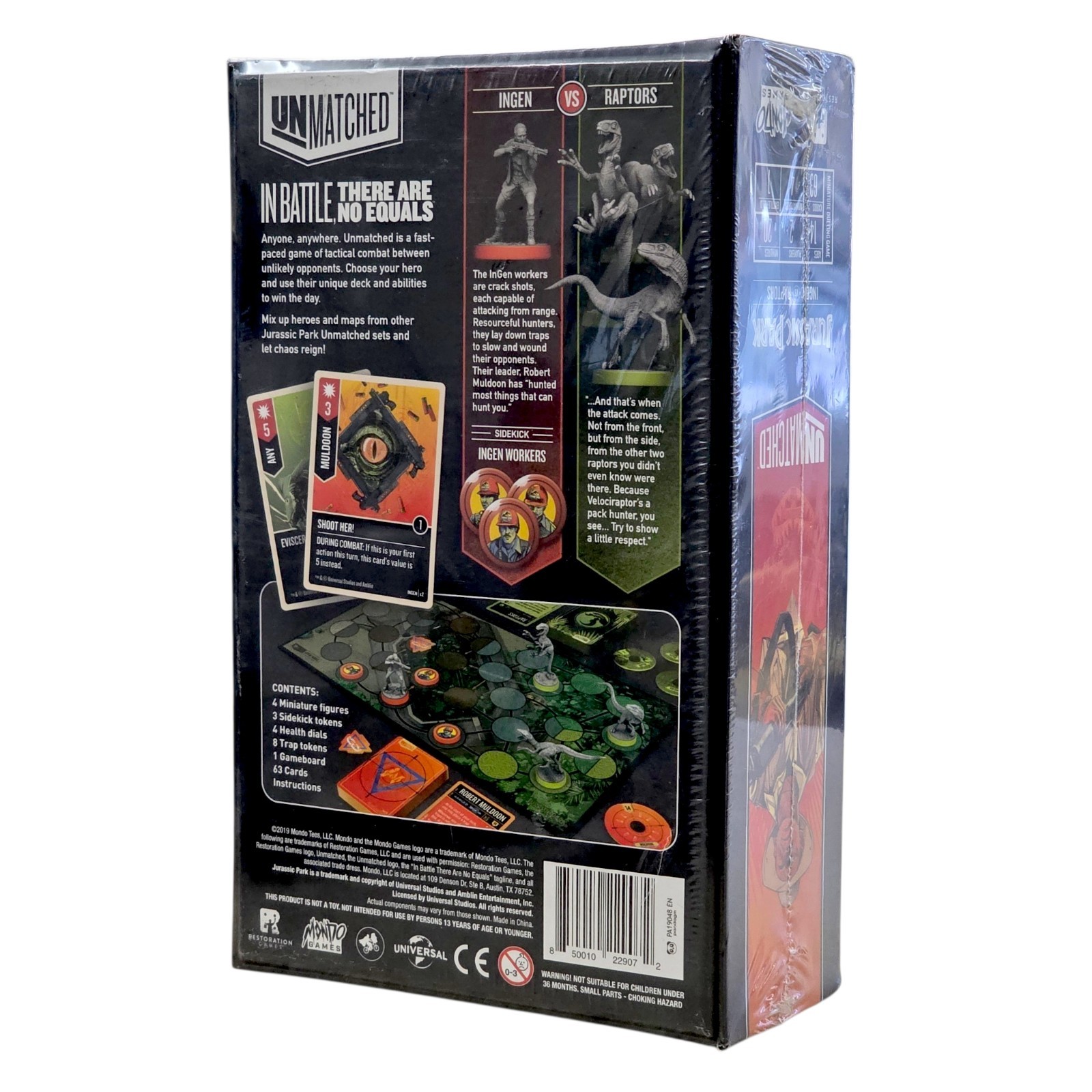Unmatched Jurassic Park Ingen Vs. Raptors Brand New Sealed In Box