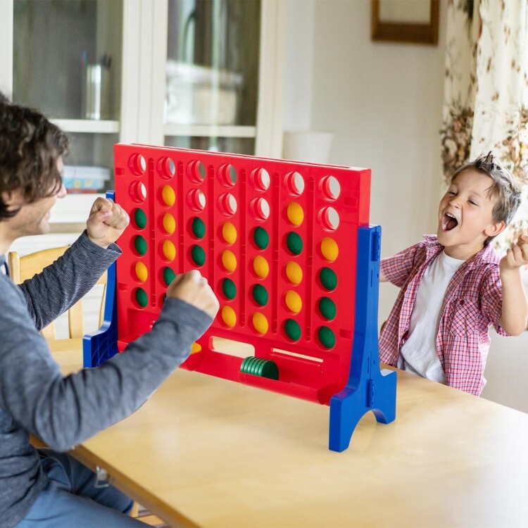 Giant Connect 4 Jumbo Game Play Set Family Outdoor w/Carrying Bag & Storage Tray