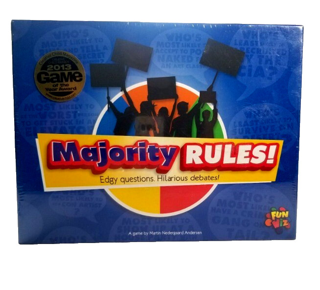 Majority Rules Board Game 2013 Game of the Year Edgy Questions Hilarious Debates