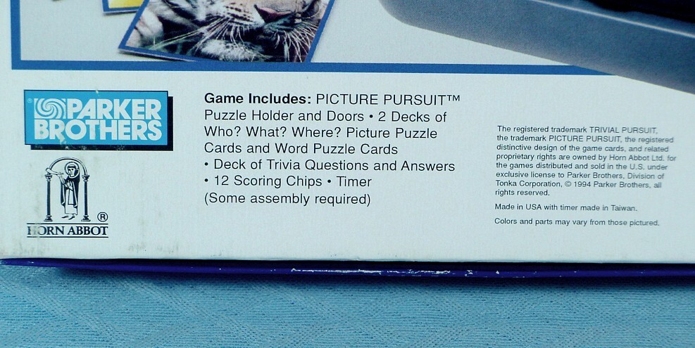 Picture Pursuit Game, Parker Brothers, 1994