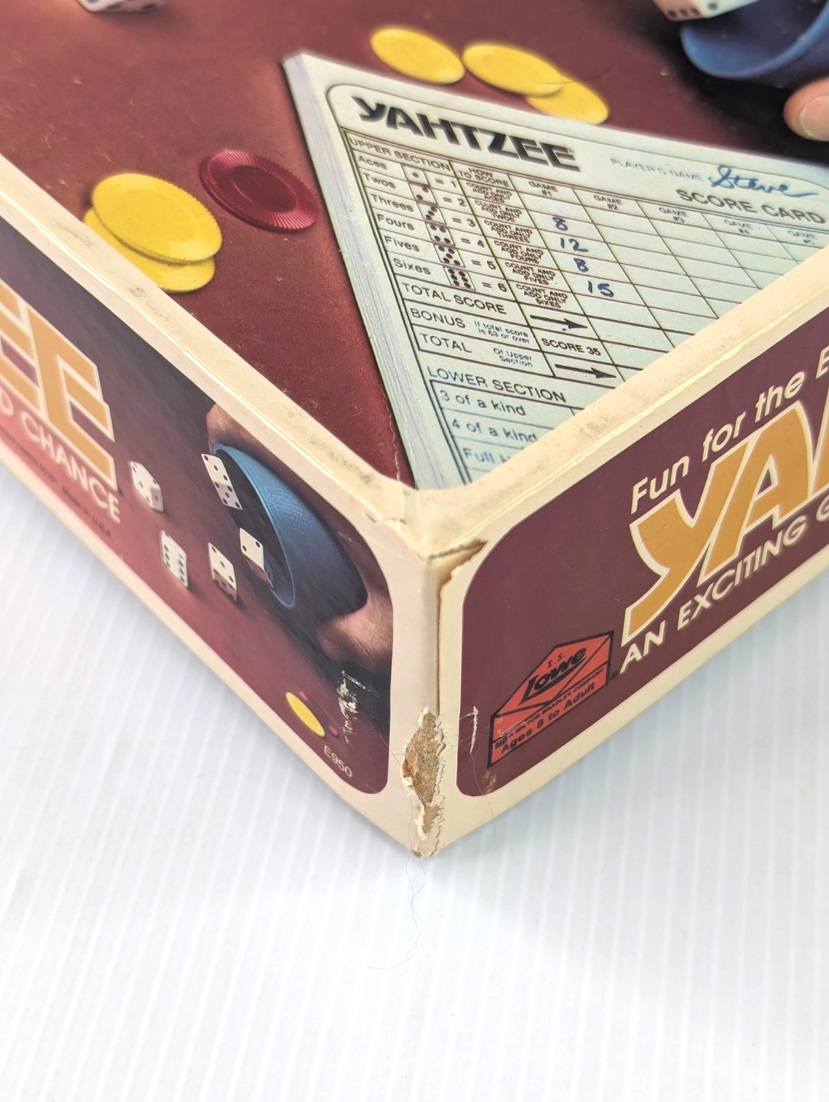 1978 Yahtzee – Dice Game of Skill and Chance – E.S. Lowe – 100% COMPLETE Vintage