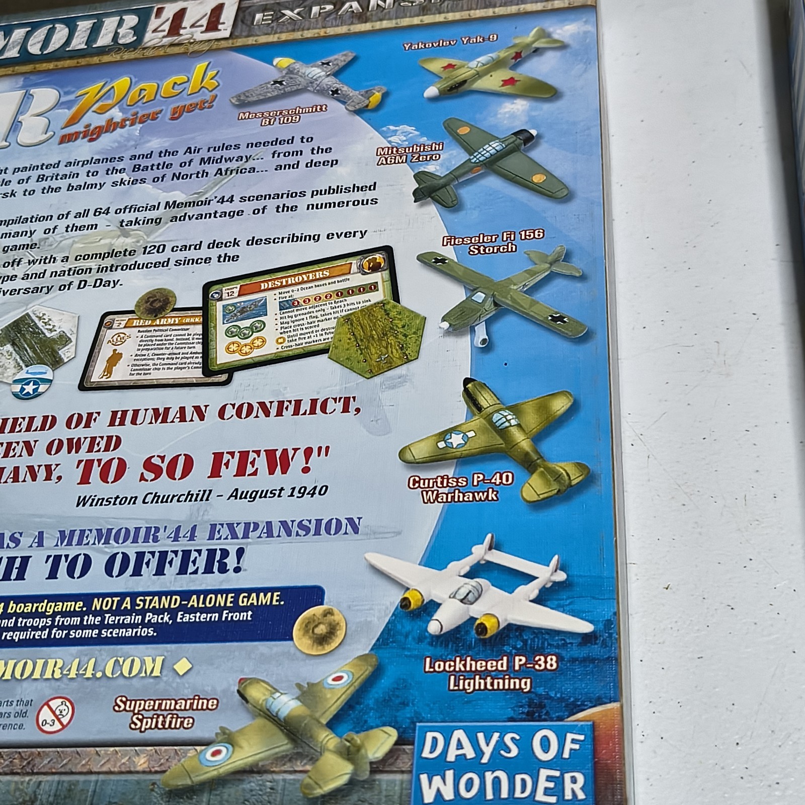 Memoir ’44 Air Pack 1st Edition Days of Wonder 2007 Miniature WW2 War Planes