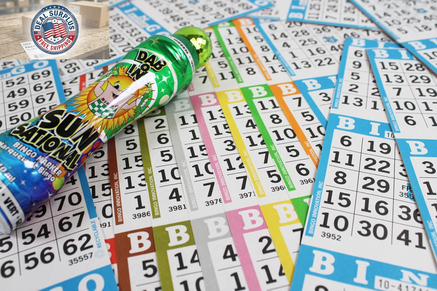 Bingo Books – 3 Faces, 10 Pages Each, 100 Disposable Game Books – Bold Dauber Sh