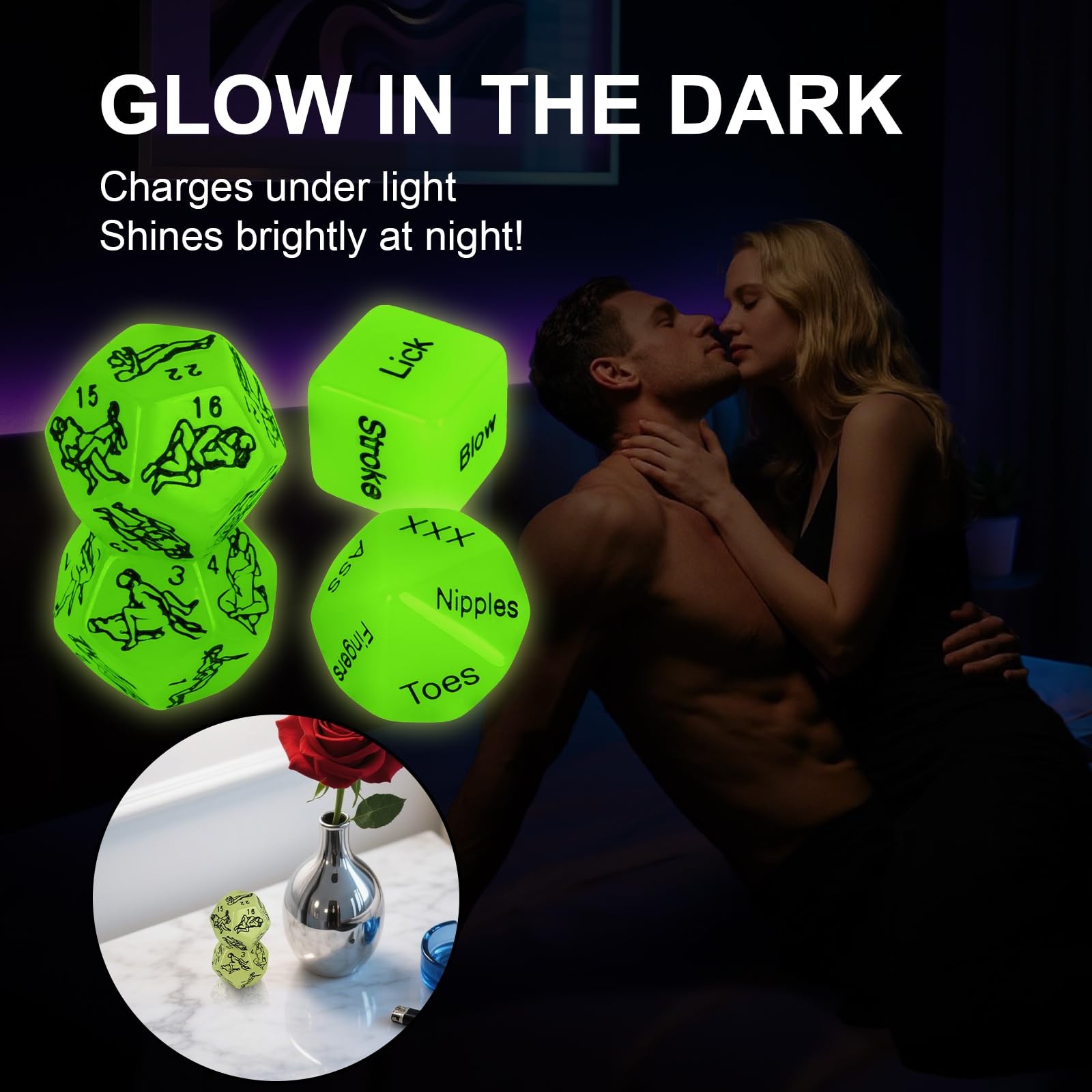 Sex Dice, Sex Game Positon Dice Adult Game for Date Night Positions Game, Cou…
