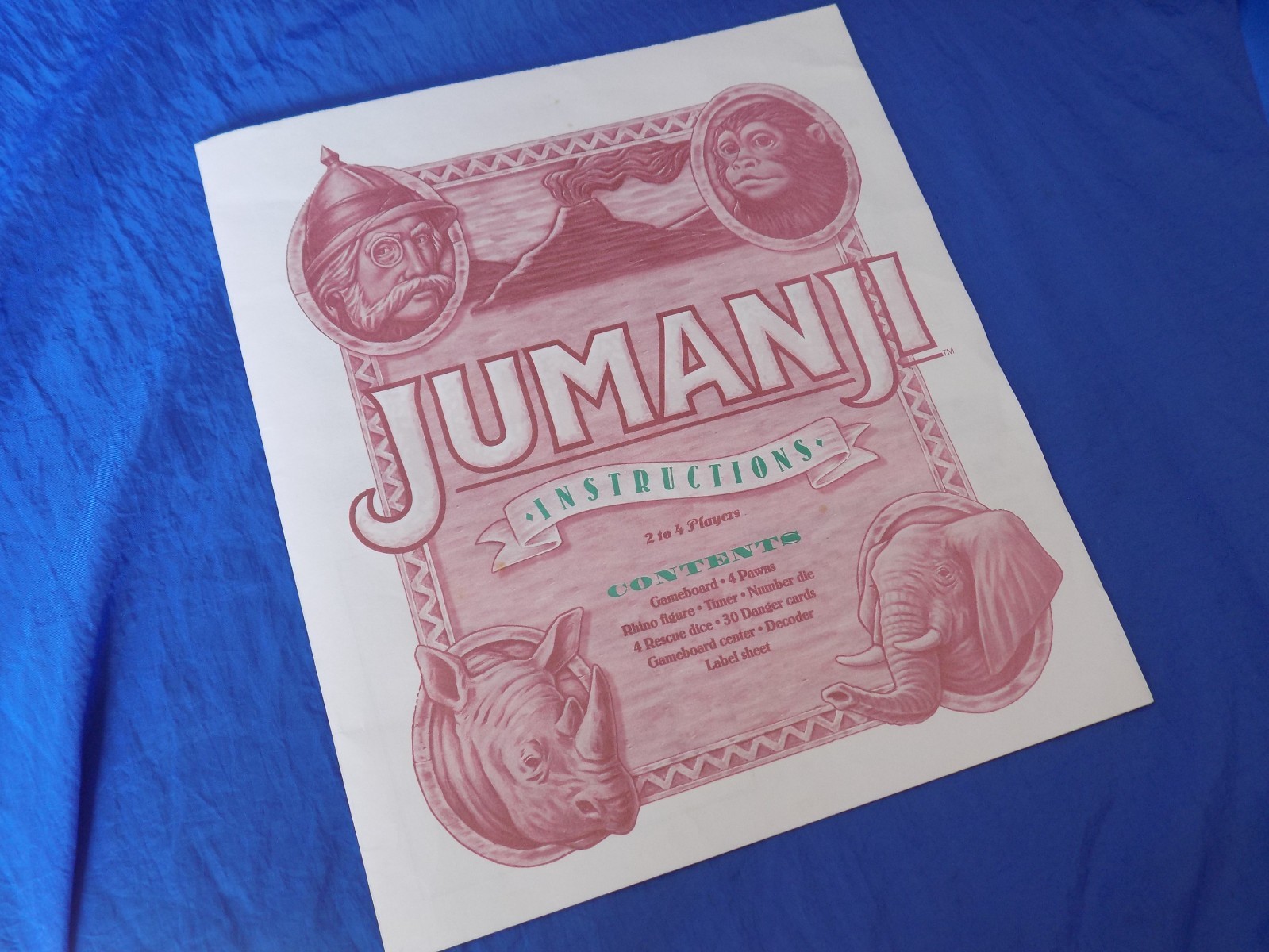JUMANJI Board Game 100% Complete 1st Edition Milton Bradley Vintage 1995