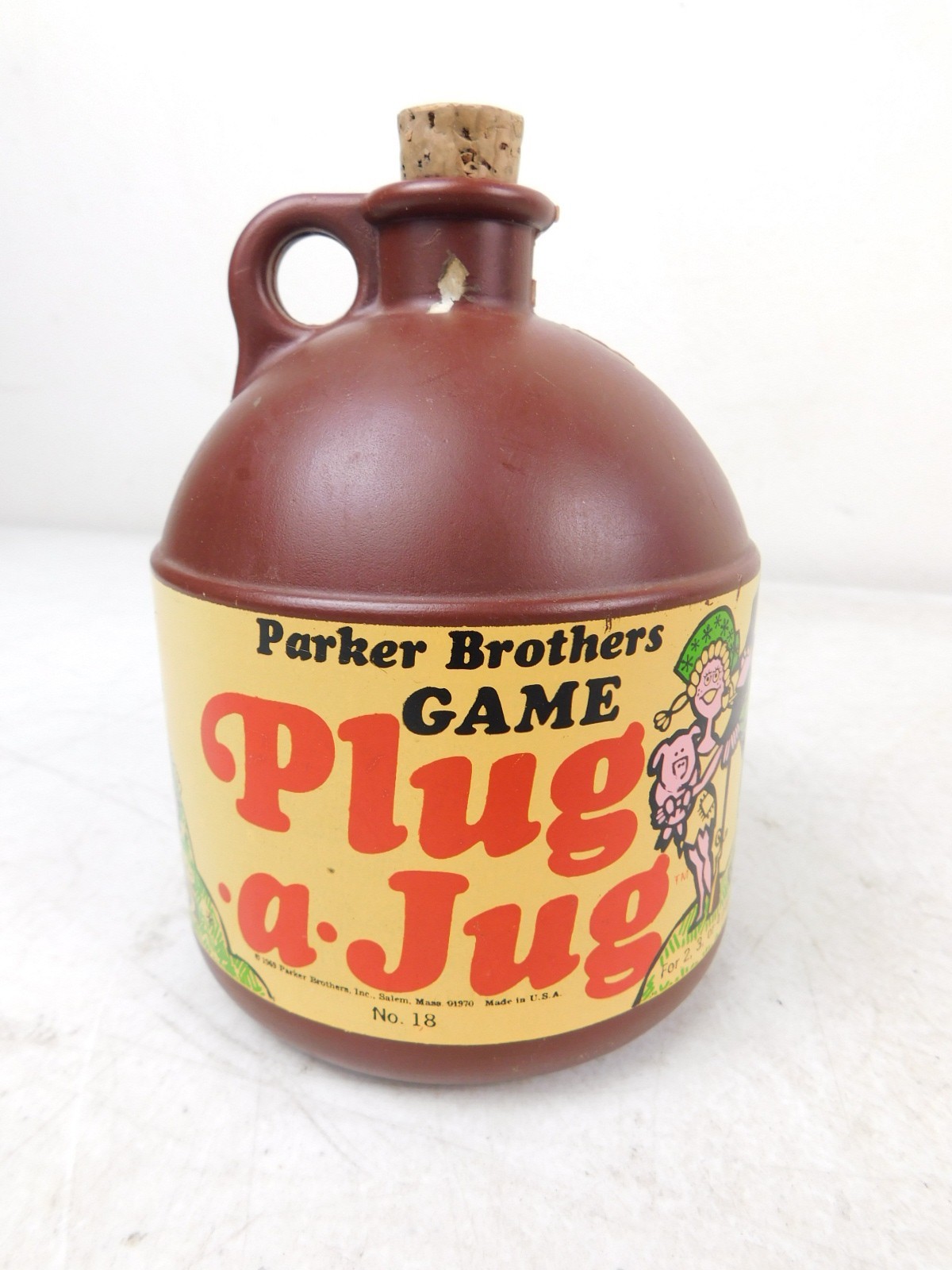 1969 PLUG A JUG Parker Brothers Game Vintage No. 18 Fast Action FUN Letter Toy