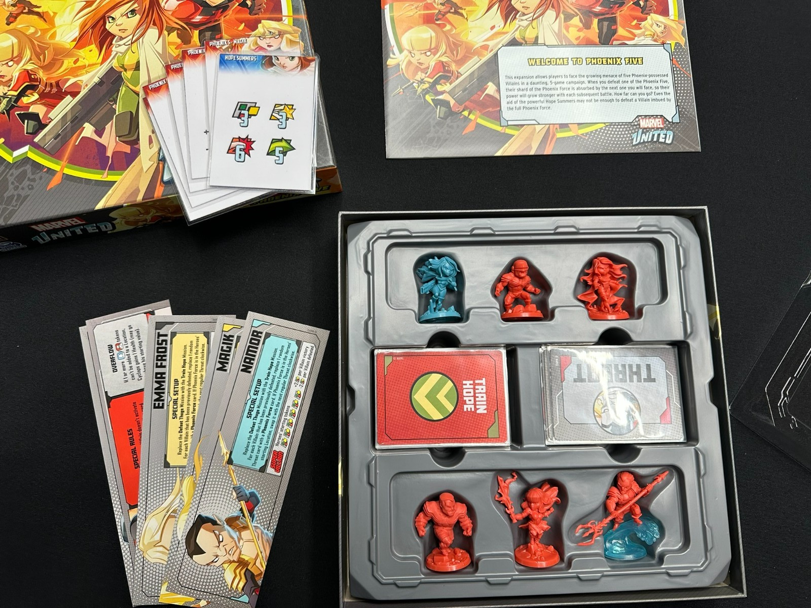 Marvel United 4x Expansion Lot (First Class, Blue, Gold, Phoenix) Kickstarter