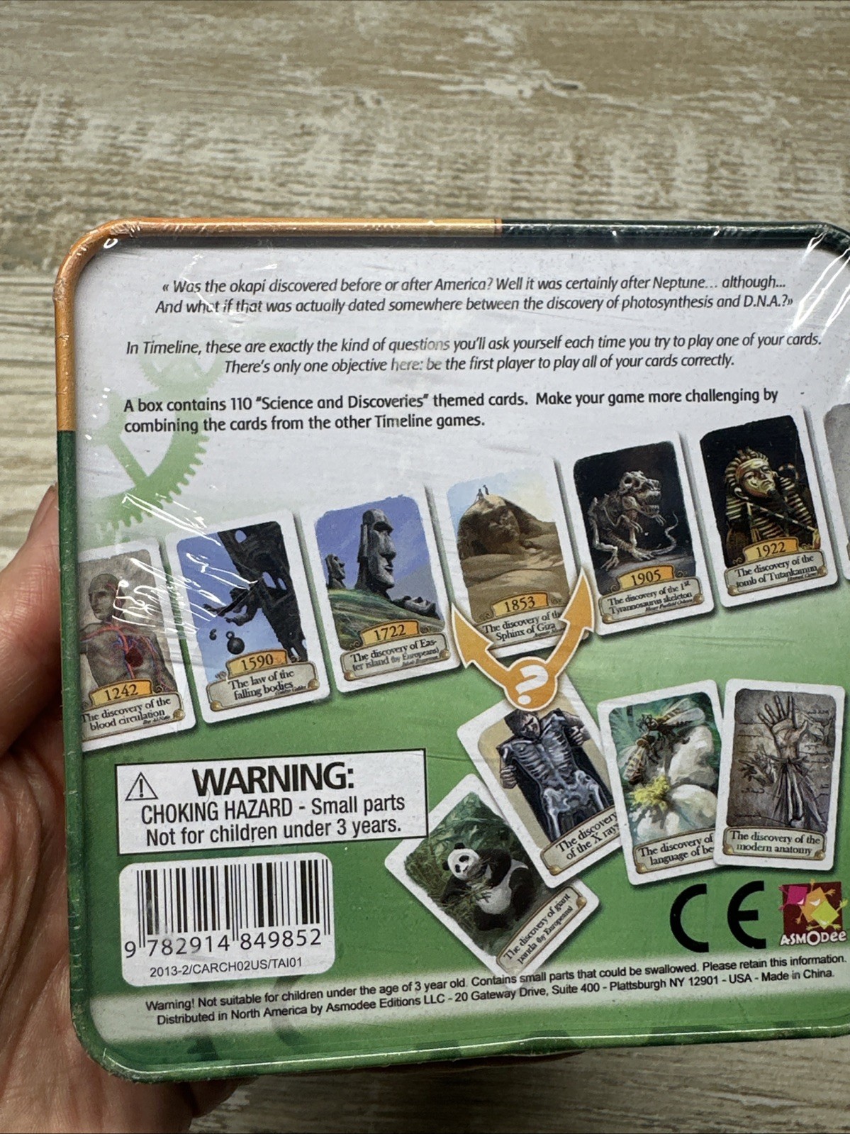 Asmodee Timeline Science and Discoveries Boxed Game 3rd Edition Complete NEW