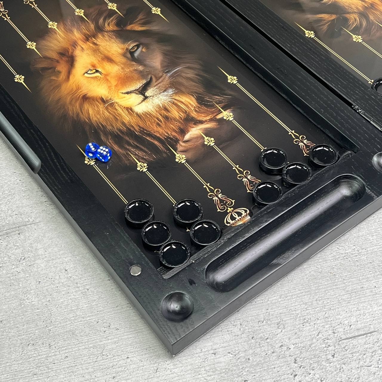 Luxury Glass Backgammon Board Carved Ash Wood Custom Design Milestone Gift Him