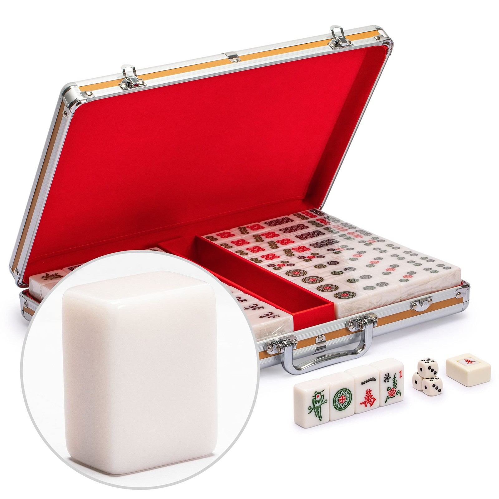 Yellow Mountain Imports Champion-Size Chinese Mahjong Set -146 Large Melamine…