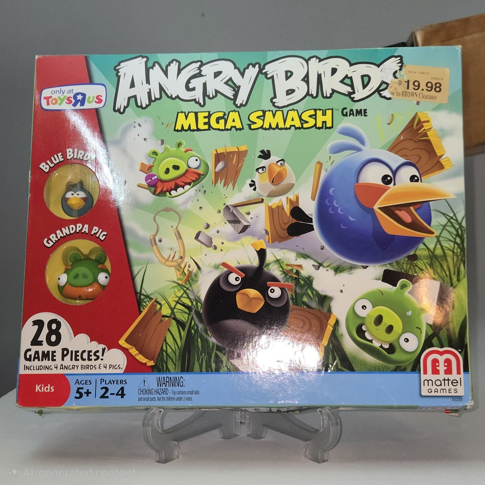 Angry Birds Mega Smash Game Mattel Toys R Us Exclusive Rare New Open Box