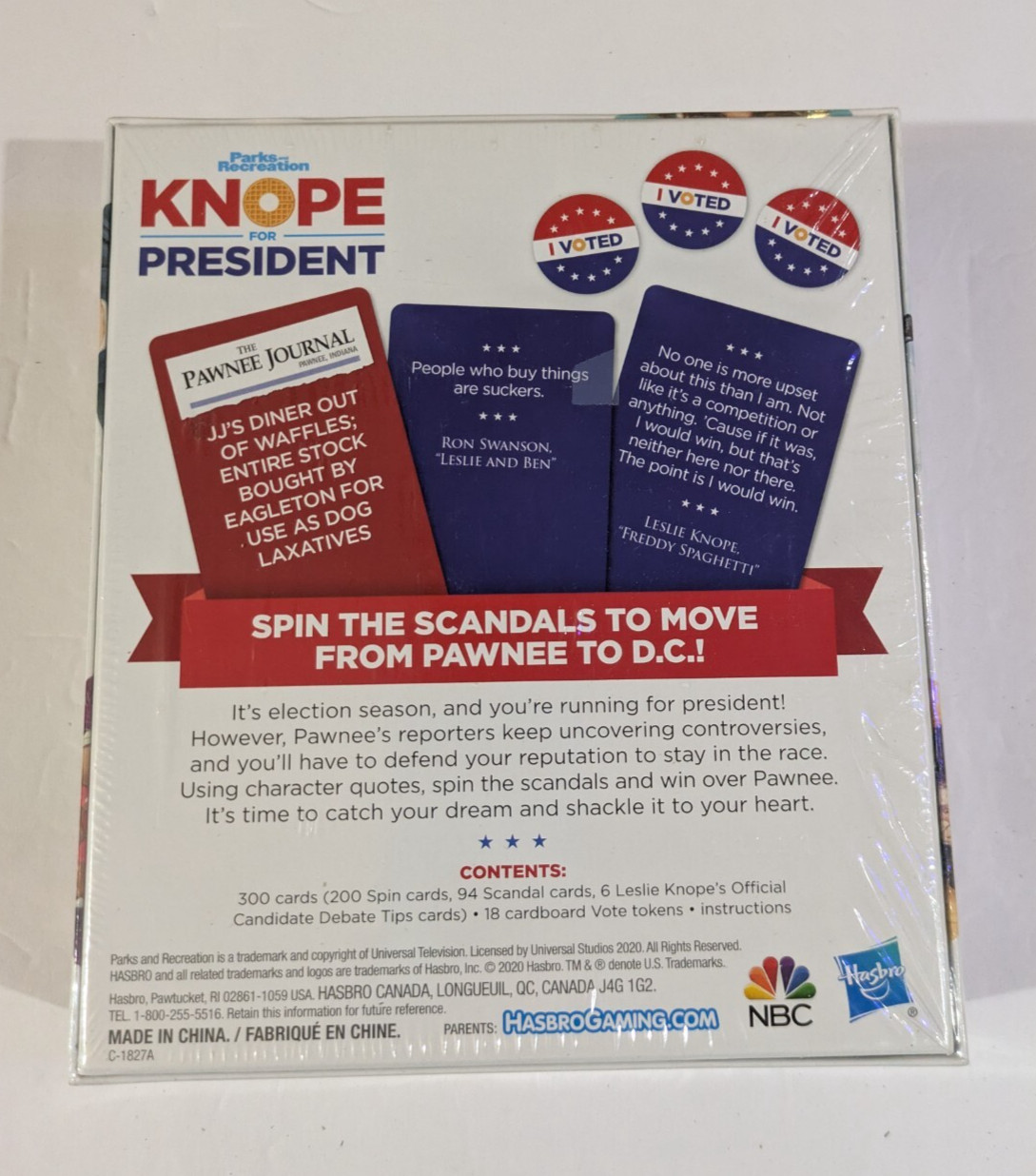Parks and Recreation Leslie “Knope for President” Party Game 2020 Unopened NIB