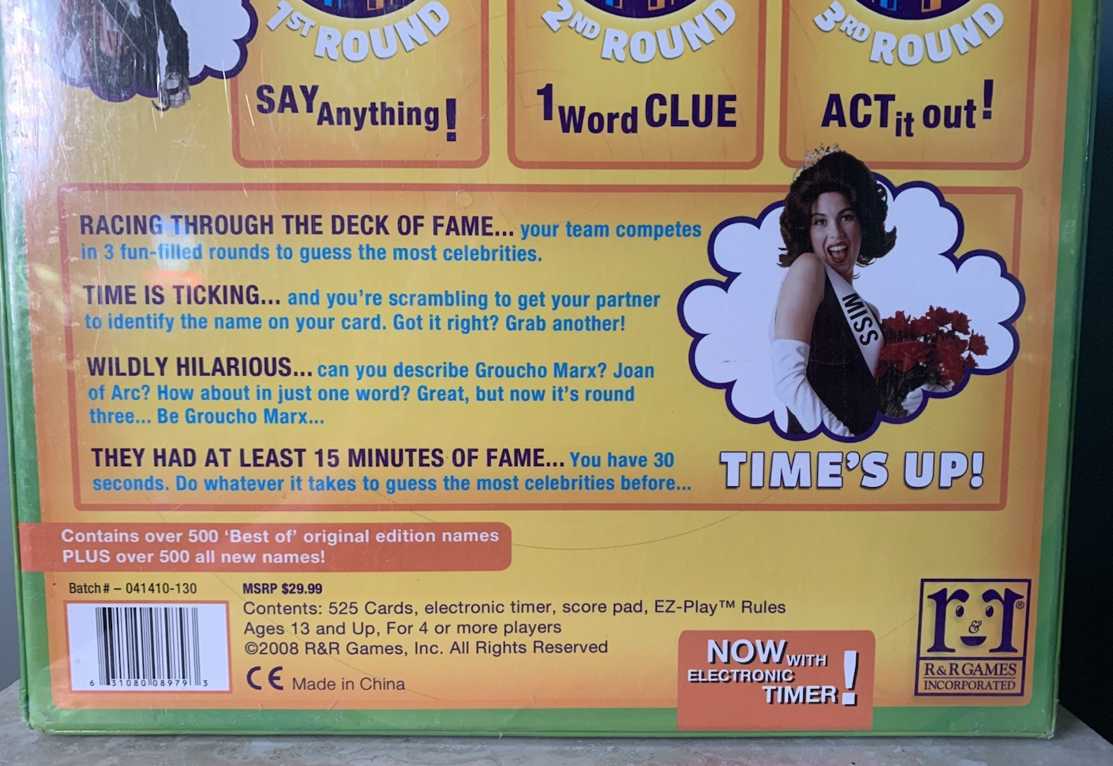 Time’s Up! Game – 10th Anniversary Deluxe Edition – Brand New SEALED Mensa- 2008