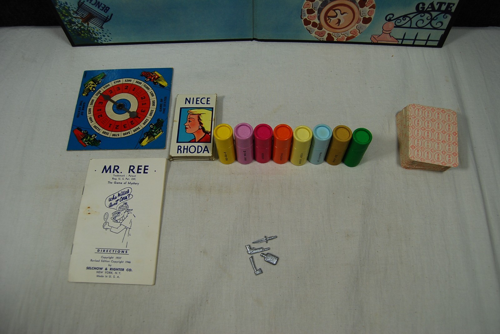 Vintage Selchow Righter Mr Ree The Fireside Detective Board Game Complete