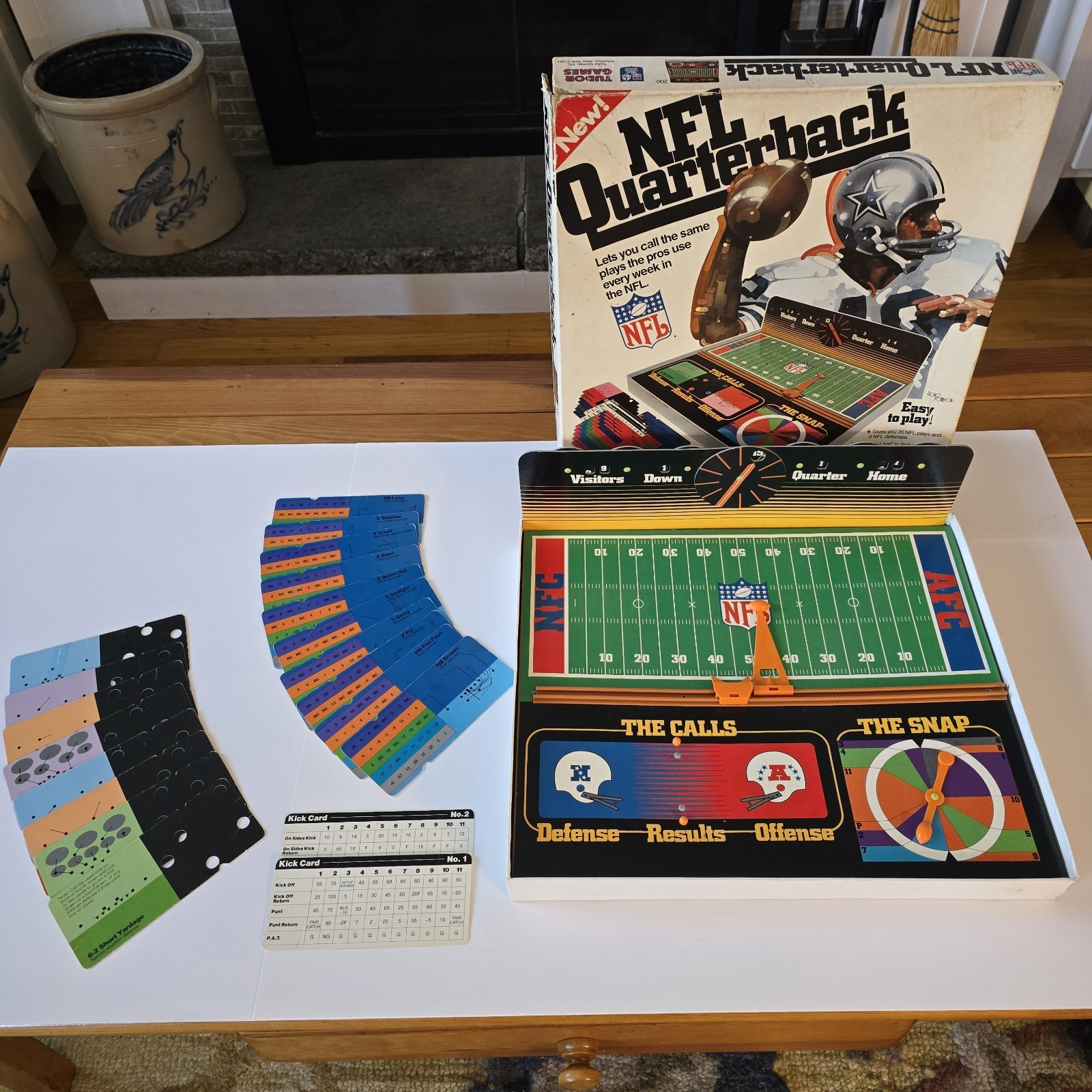 Vintage 1977 Tudor NFL Quarterback Board Game – 100% Playable, Cards Complete