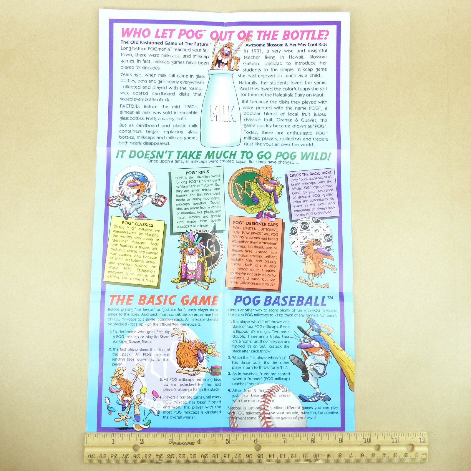 The Pocket Book of Pog Poster & History & Rules Book The World POG Federation