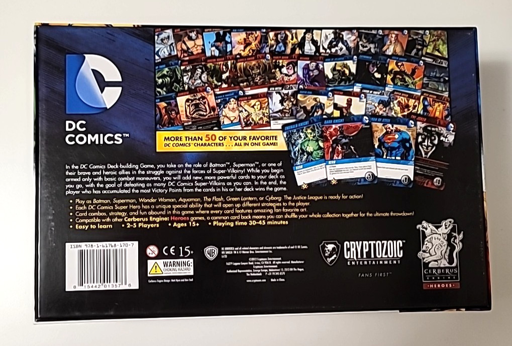DC Deck-Building Game 2012 & Hero’s Unite Expansion 2014, Cryptozoic, Pre-Owned