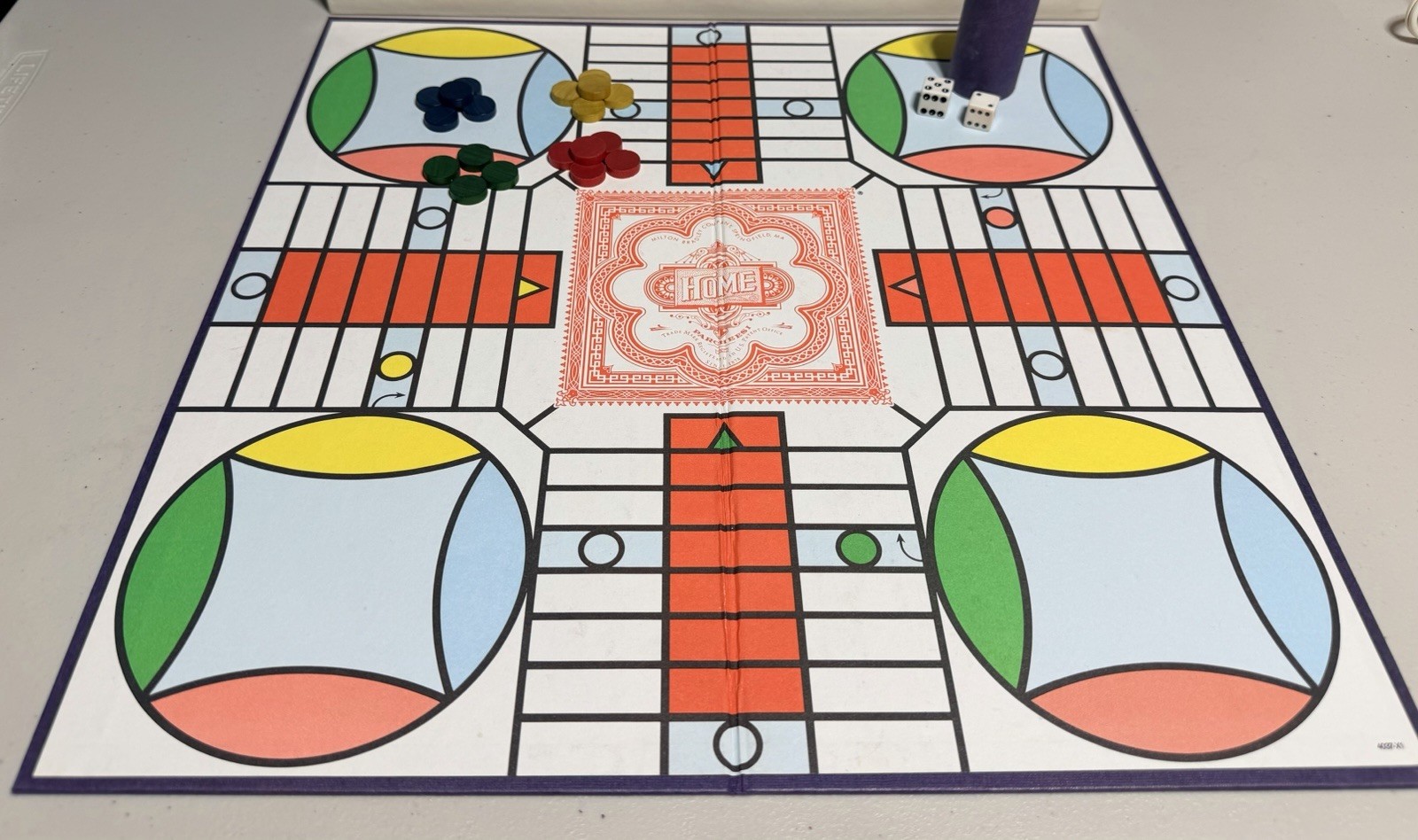 Parcheesi Board Game 100% Complete by Milton Bradley 1989 Royal Game of India.