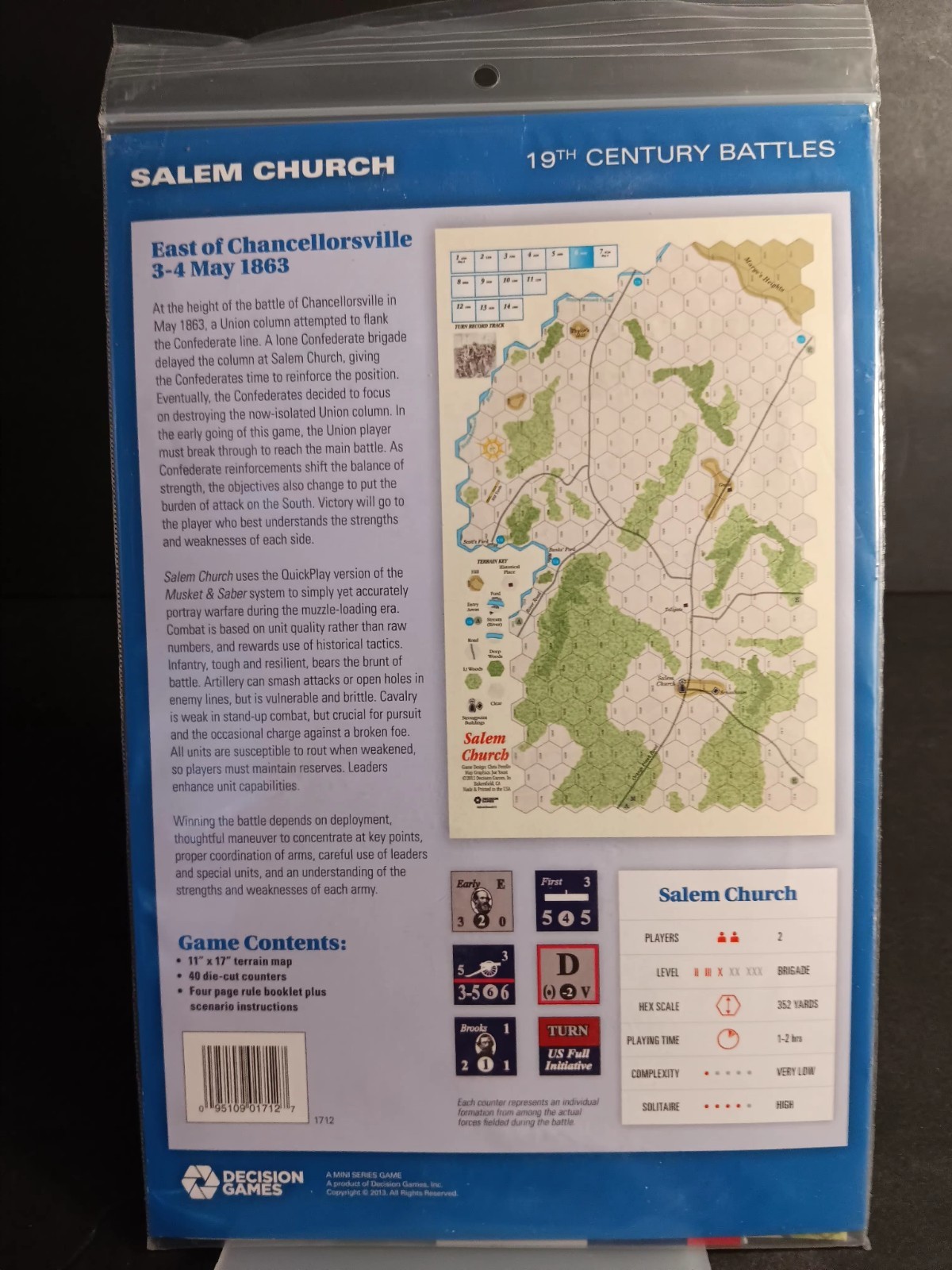 NEW UNPUNCHED Salem Church – East of Chancellorsville – DECISION MINI WAR GAME