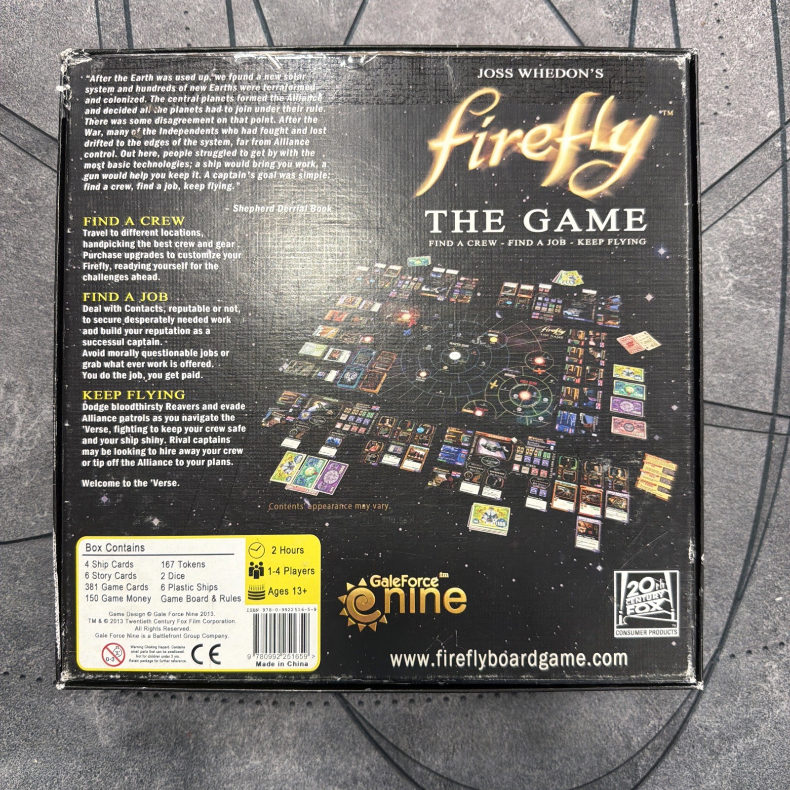 Firefly The Game Gale Force Nine Board Game GF9 Joss Whedon Complete W/Dinosaur