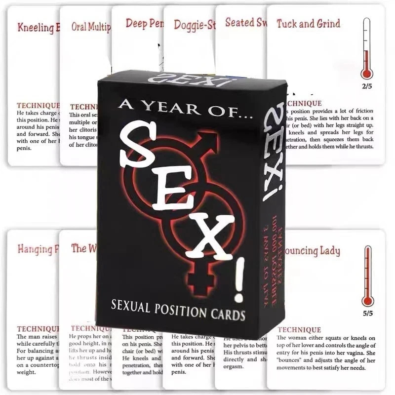 Sex Cards Game Adult Sexual Position Couples Foreplay Fun A Year of Sex! New-