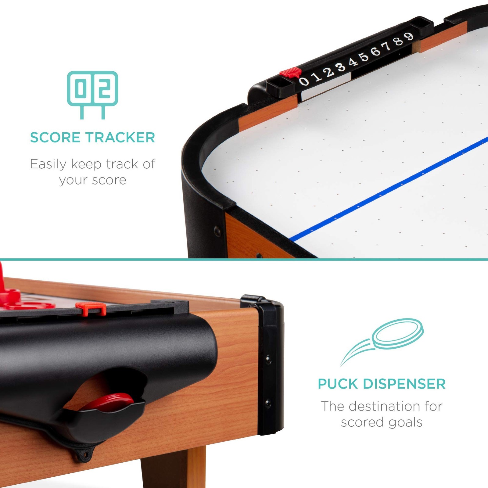 Best Choice Products 40in Portable Tabletop Air Hockey Arcade Table for Game …