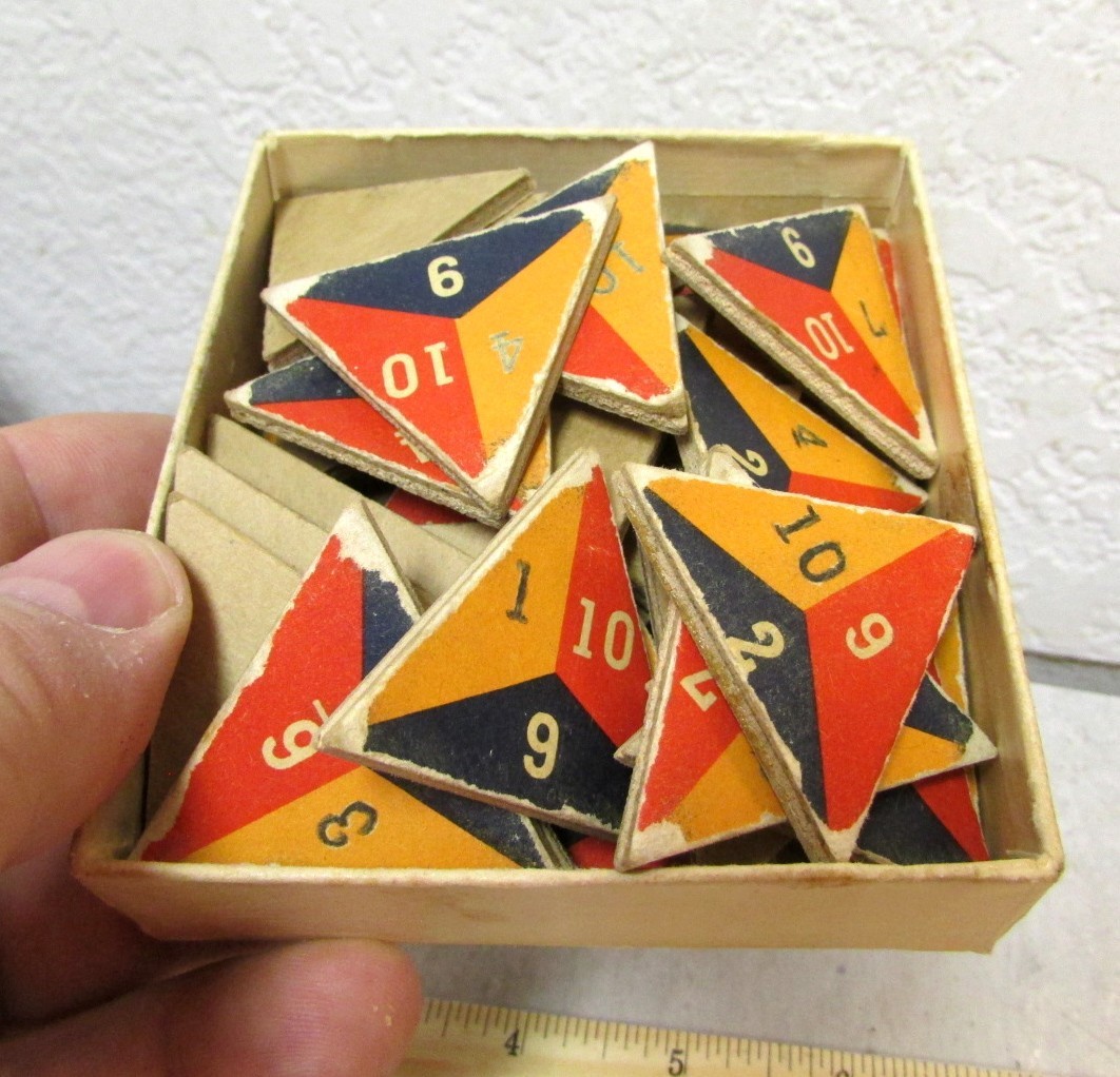 Vintage 1939 fascinating game CONTACK, colorful pieces in box, w instructions