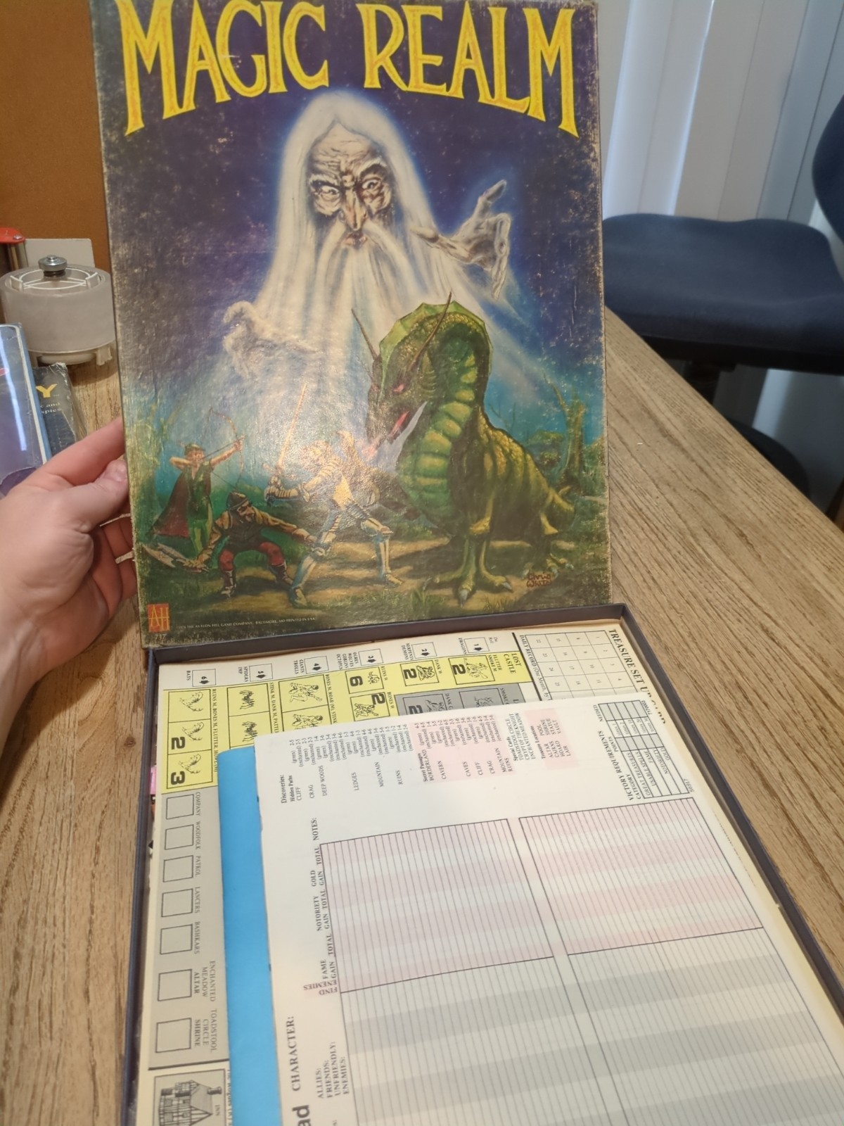 Magic Realm Board Game By Avalon Hill Vintage 1979 Fantasy Adventure Game Comple
