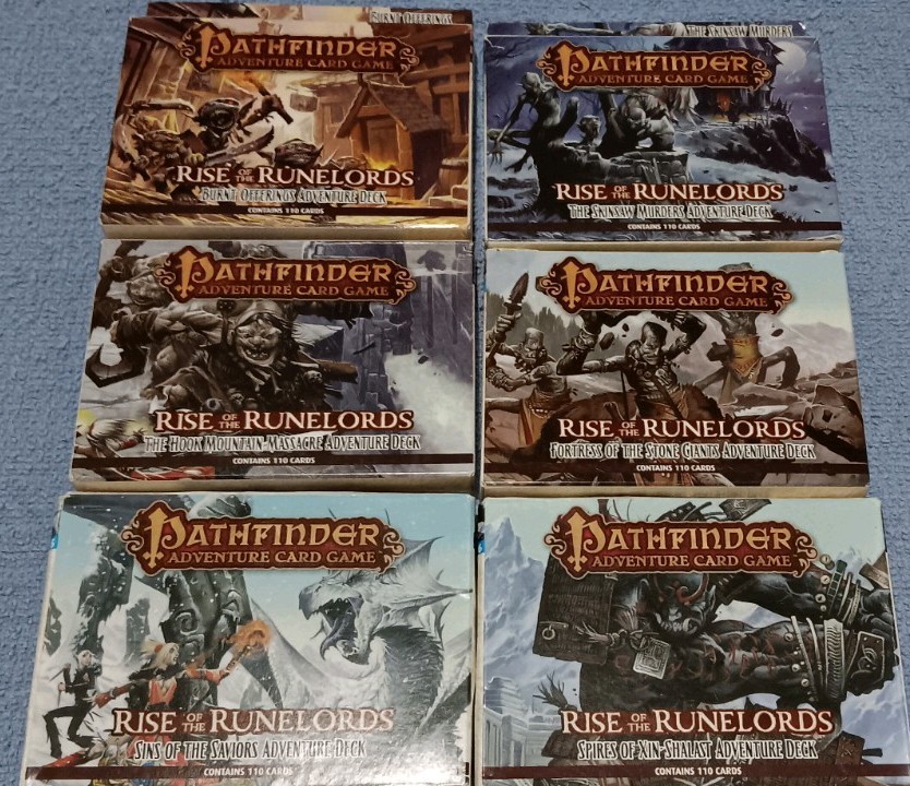 Pathfinder Bundle of All 6 Adventure Card Game Rise of The Runelords