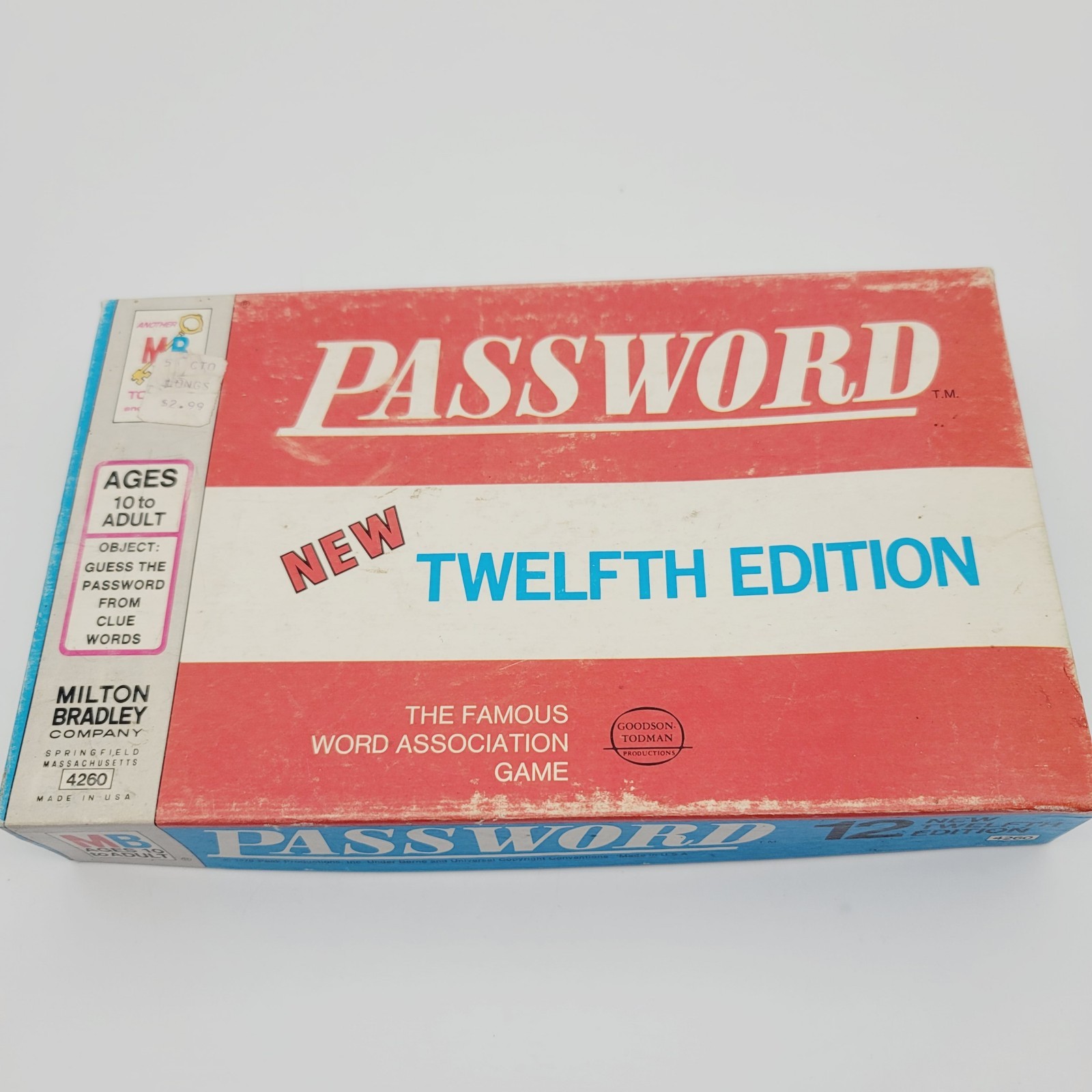 Password Game 1962 Twelfth Edition Milton Bradley Company 4260 Clue Vintage