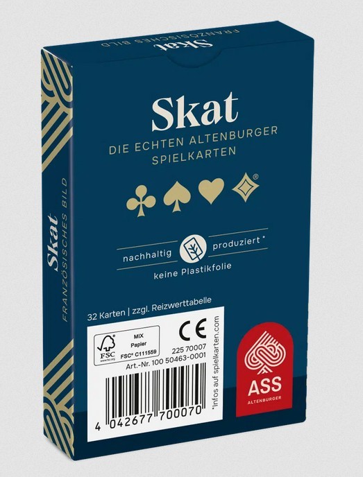 Ace Altenburger FSC Skat Linen, French Picture in Folding Box, White…
