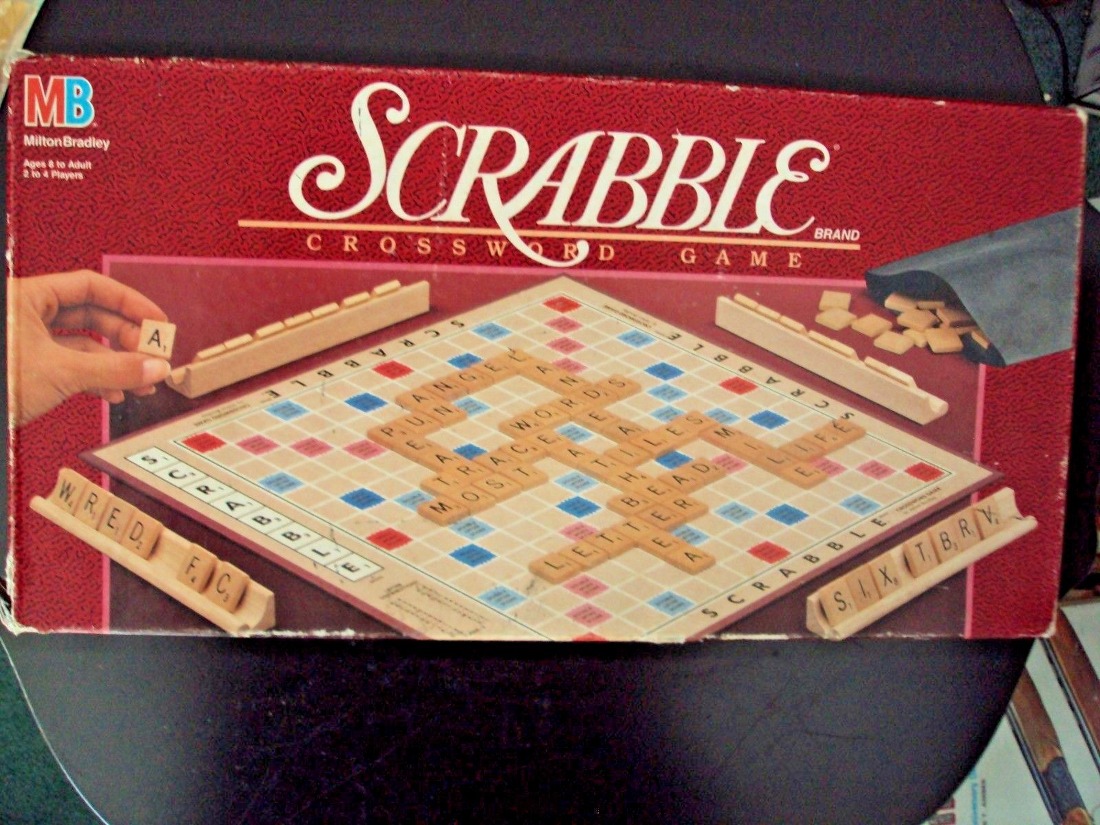 Vintage Milton Bradley Scrabble Game Board Incomplete 1982 1989 #4024