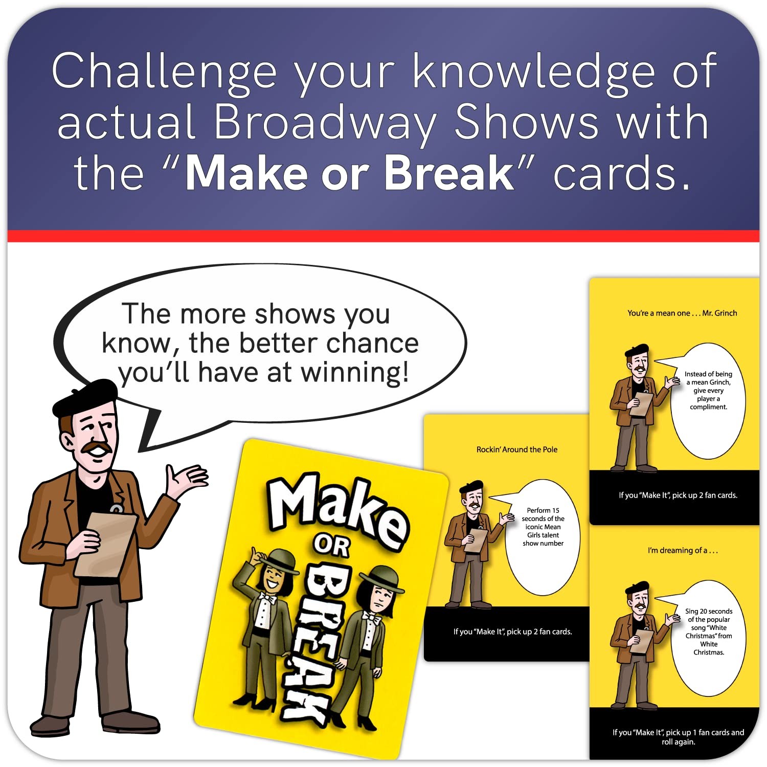 BE A BROADWAY STAR! – The Classic Theater and Musical Trivia Board Game That …