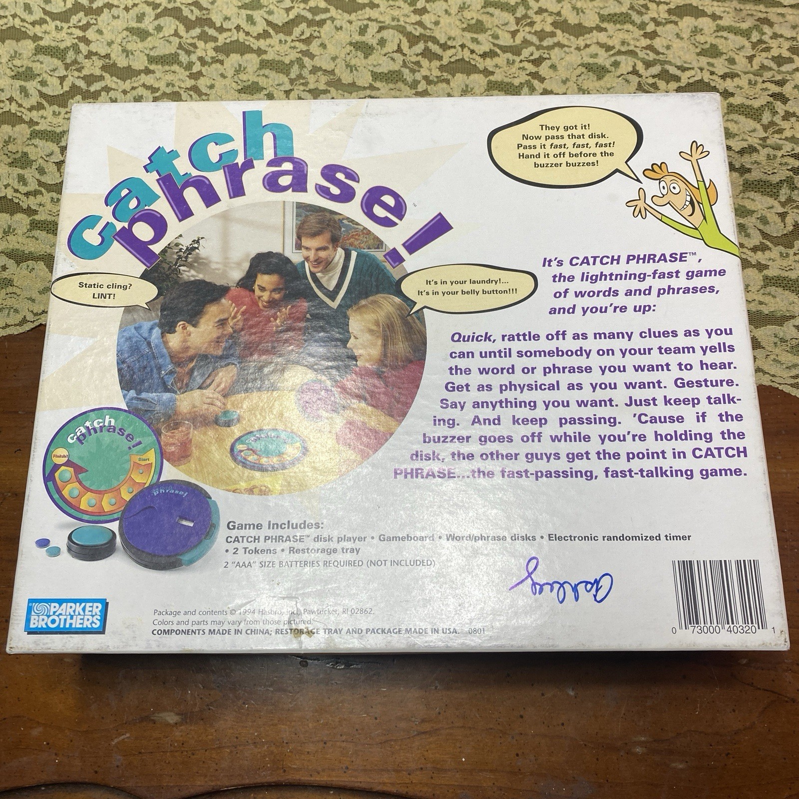Catch Phrase Board Game by Parker Brothers 1994 Complete READ