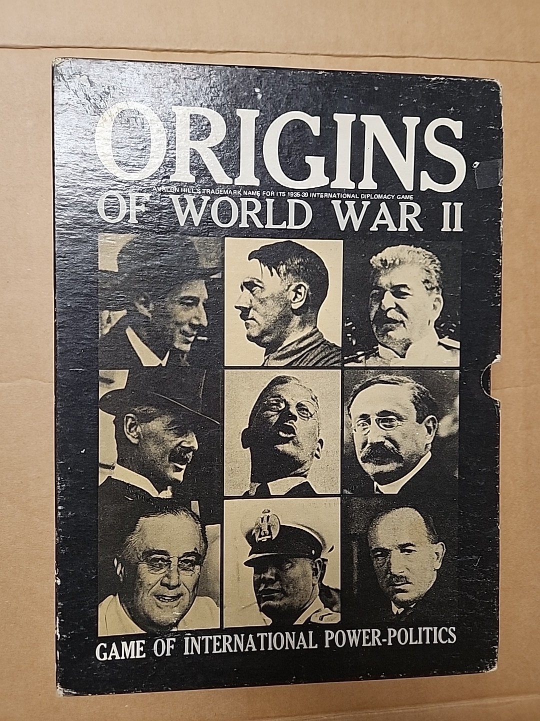 Unpunched Origins of World War II 2 Board Game Vintage Avalon Hill Bookcase Game