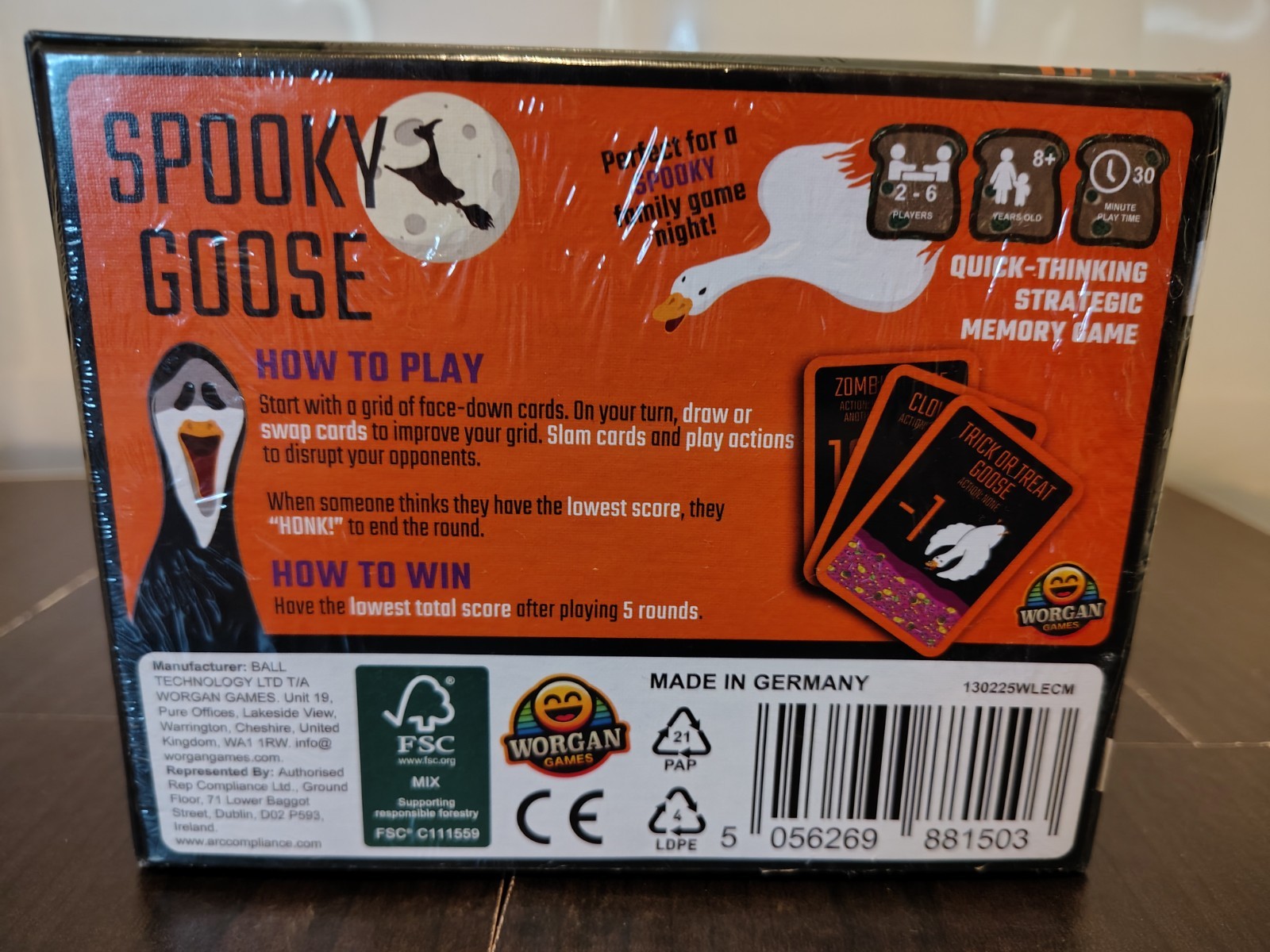 Bundle ~ 2 NEW / SEALED Worgan Games ~ Spooky Goose & Cursed Tides ~ Family Game