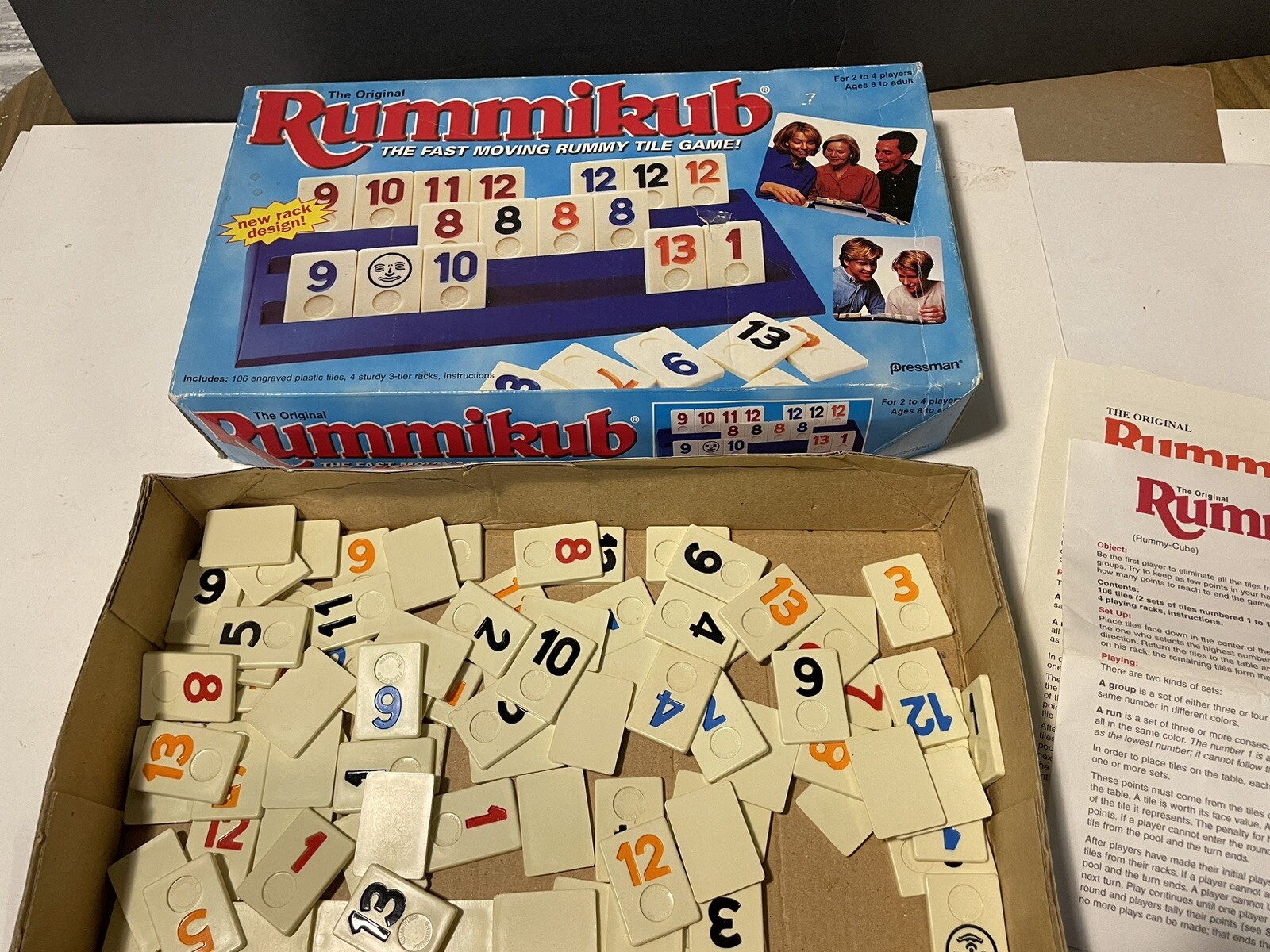 THE ORIGINAL RUMMIKUB Vintage 1997 Pressman Family Game Complete