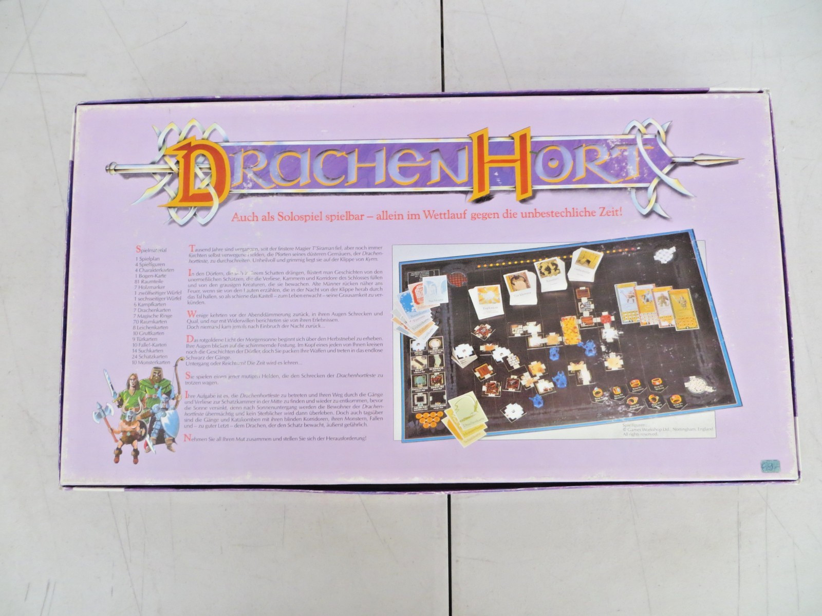 Vintage 1985 Schmidt Spiele Drachen Hort (Dragon Lair) Board Game – German RARE