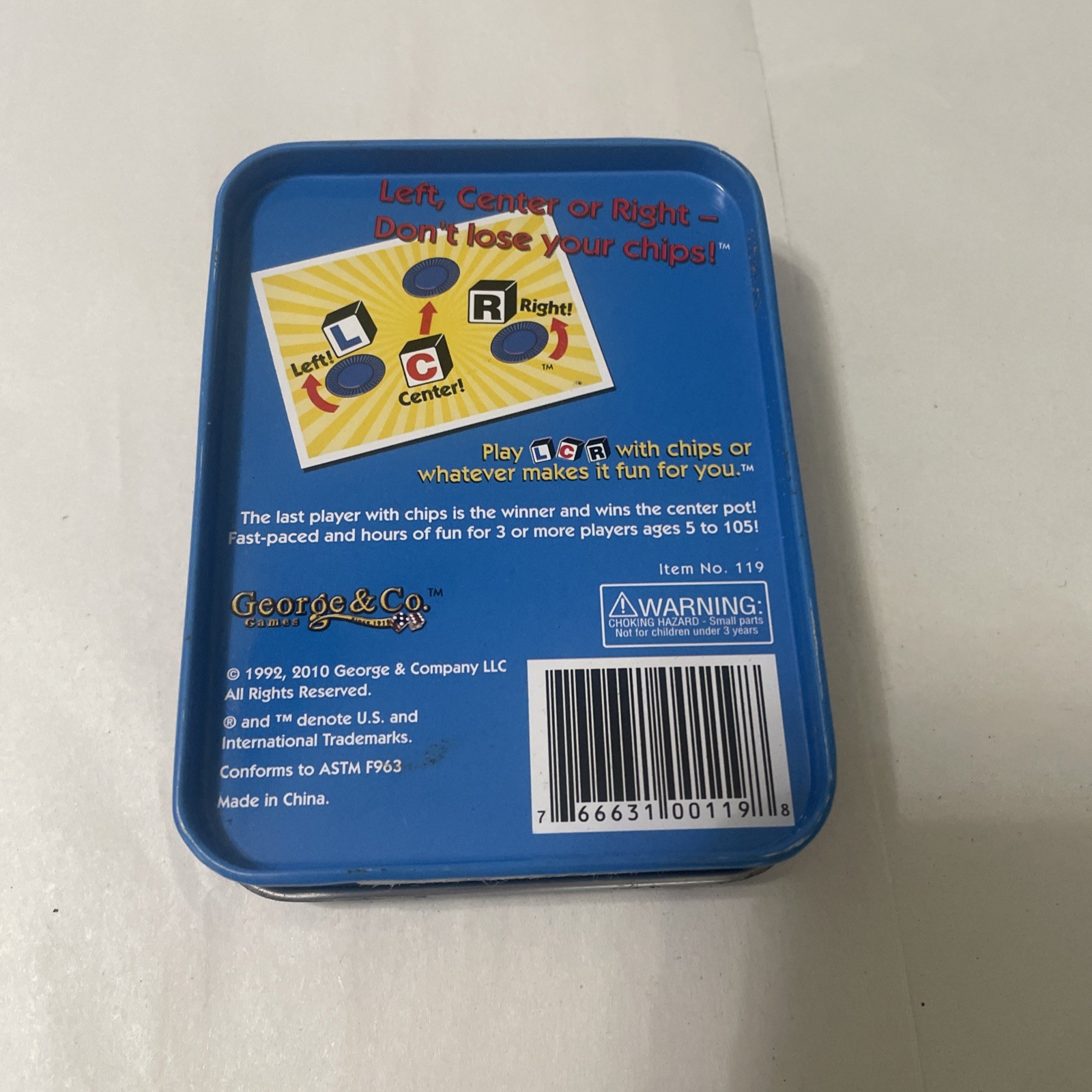 George and Company The Original Left Center Right LRC Dice Game