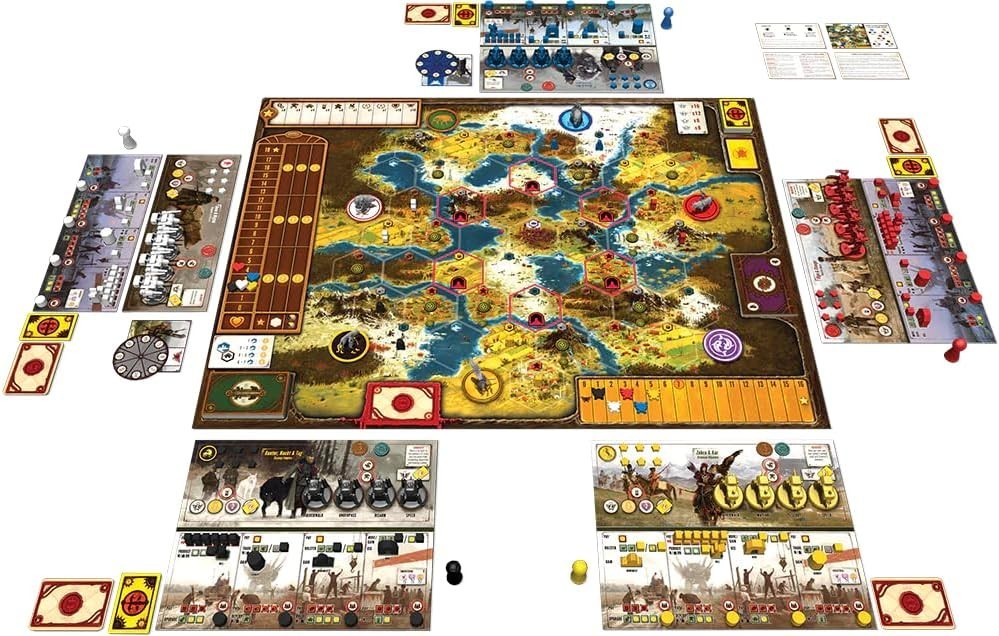 Engine-Building Strategy Board Game for 1-5 Players, Area Control, Mechs